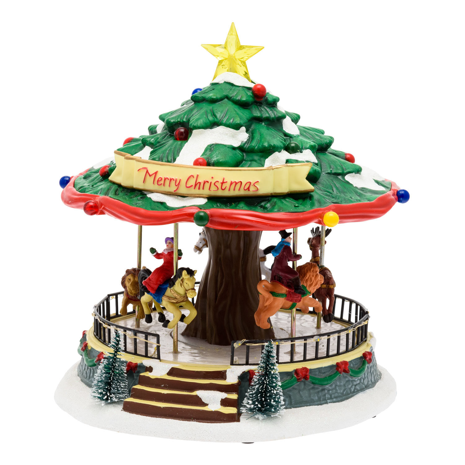Christmas Village, Moving Christmas Carousel, h 26cm, with Christmas Music 3 Christmas Village, Moving Christmas Carousel, h 26cm, with Christmas Music 3