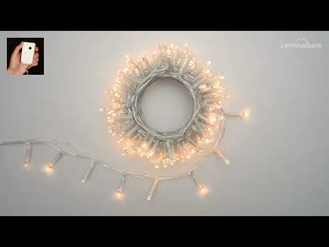 Lichterkette 7,2 m, 180 LEDs warmweiß, mit Timer, transparentes Kabel 2 Lichterkette 7,2 m, 180 LEDs warmweiß, mit Timer, transparentes Kabel 2