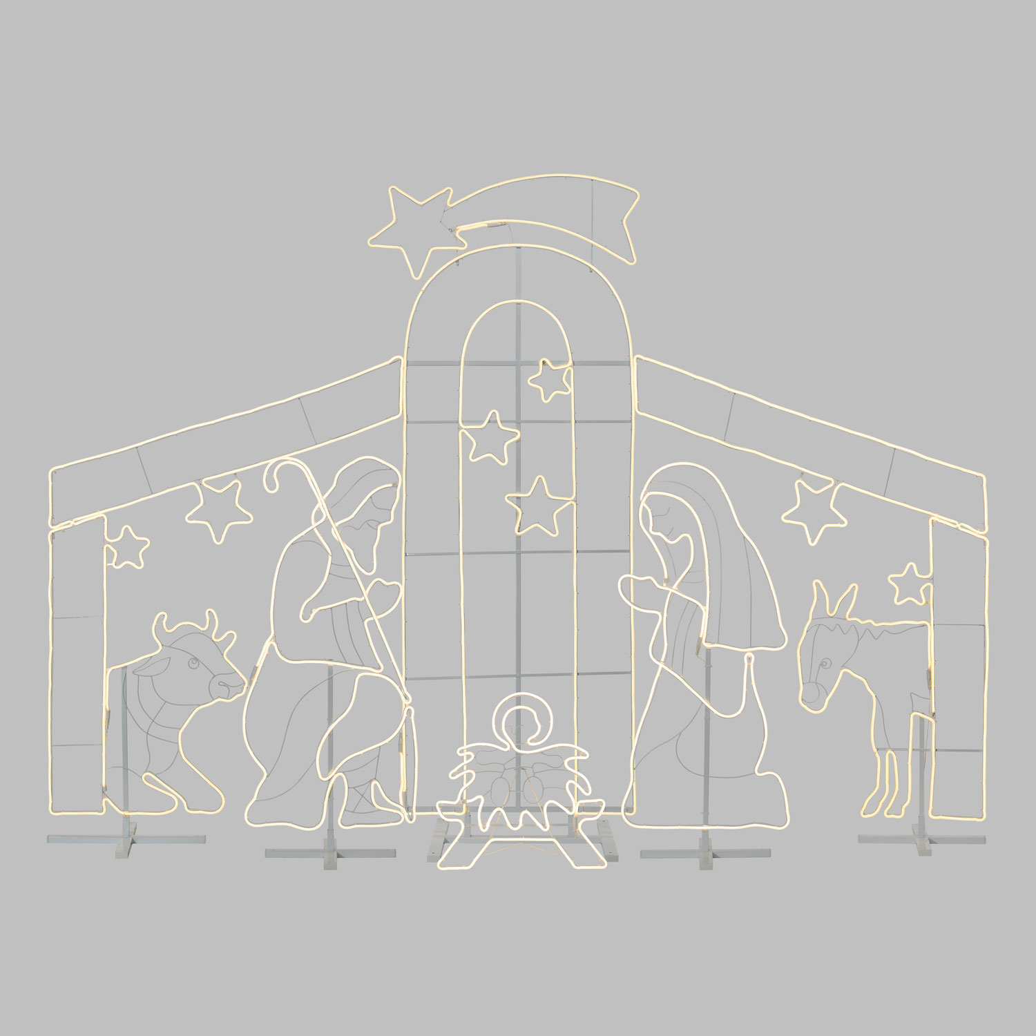 Lampe Crèche, Joseph en tube lumineux effet néon, 115 cm, led blanc chaud 5 Lampe Crèche, Joseph en tube lumineux effet néon, 115 cm, led blanc chaud 5