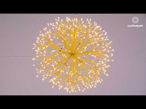 Sphère RICCO avec branches Champagne, Ø 30 cm, 384 microled blanc chaud et blanc froid, intérieur 2 Sphère RICCO avec branches Champagne, Ø 30 cm, 384 microled blanc chaud et blanc froid, intérieur 2