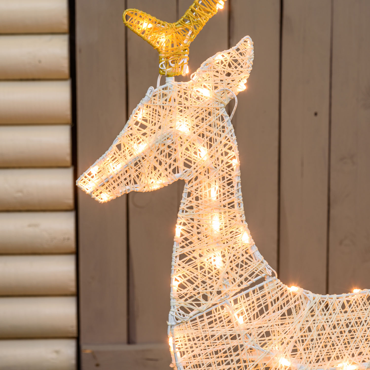 2D Light Cream & Brown Rentier h 105 cm, 120 LEDs Extra Warmweiß 7 2D Light Cream & Brown Rentier h 105 cm, 120 LEDs Extra Warmweiß 7
