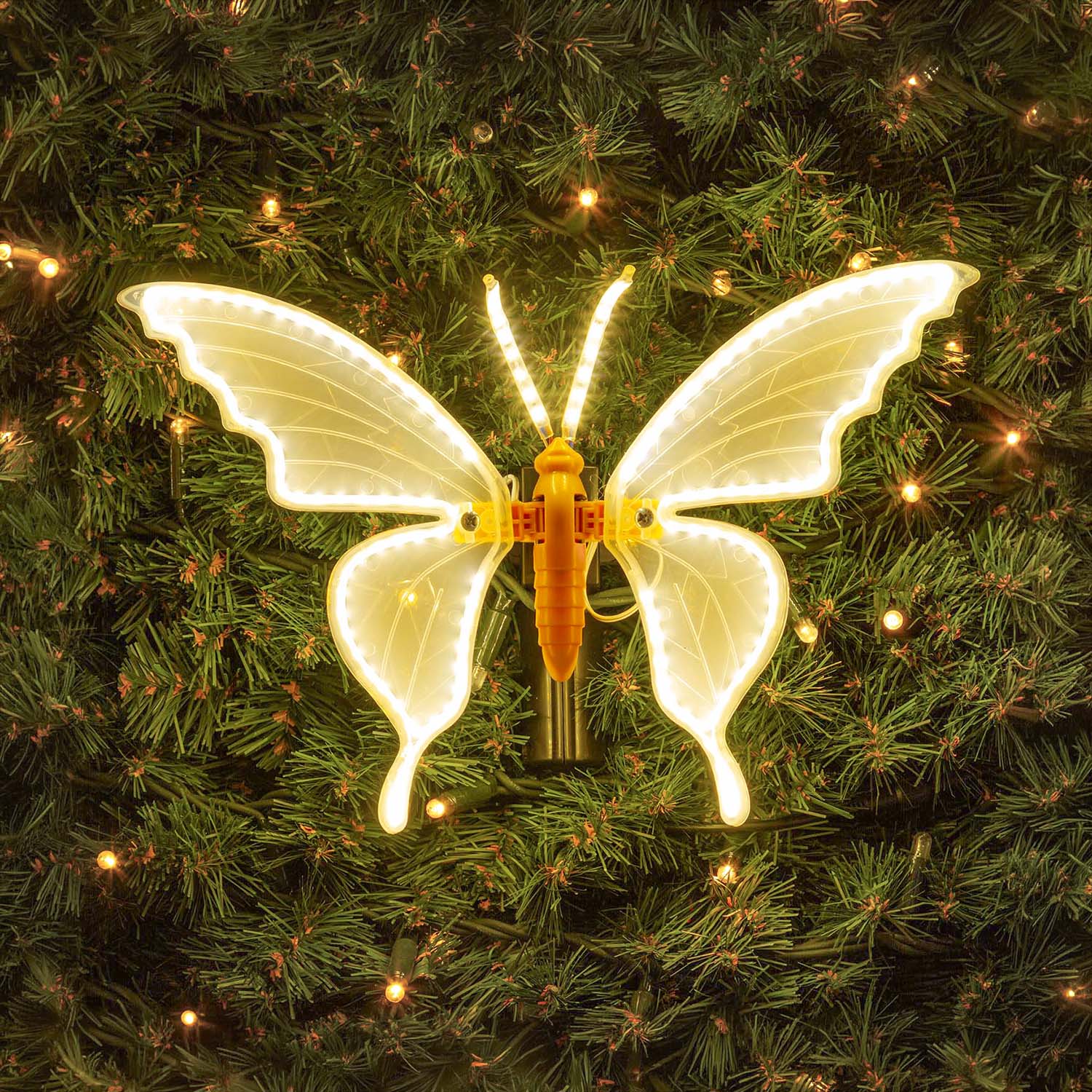 Mariposa de manguera ultraluminosa, 32 cm, 156 led blanco cálido 1