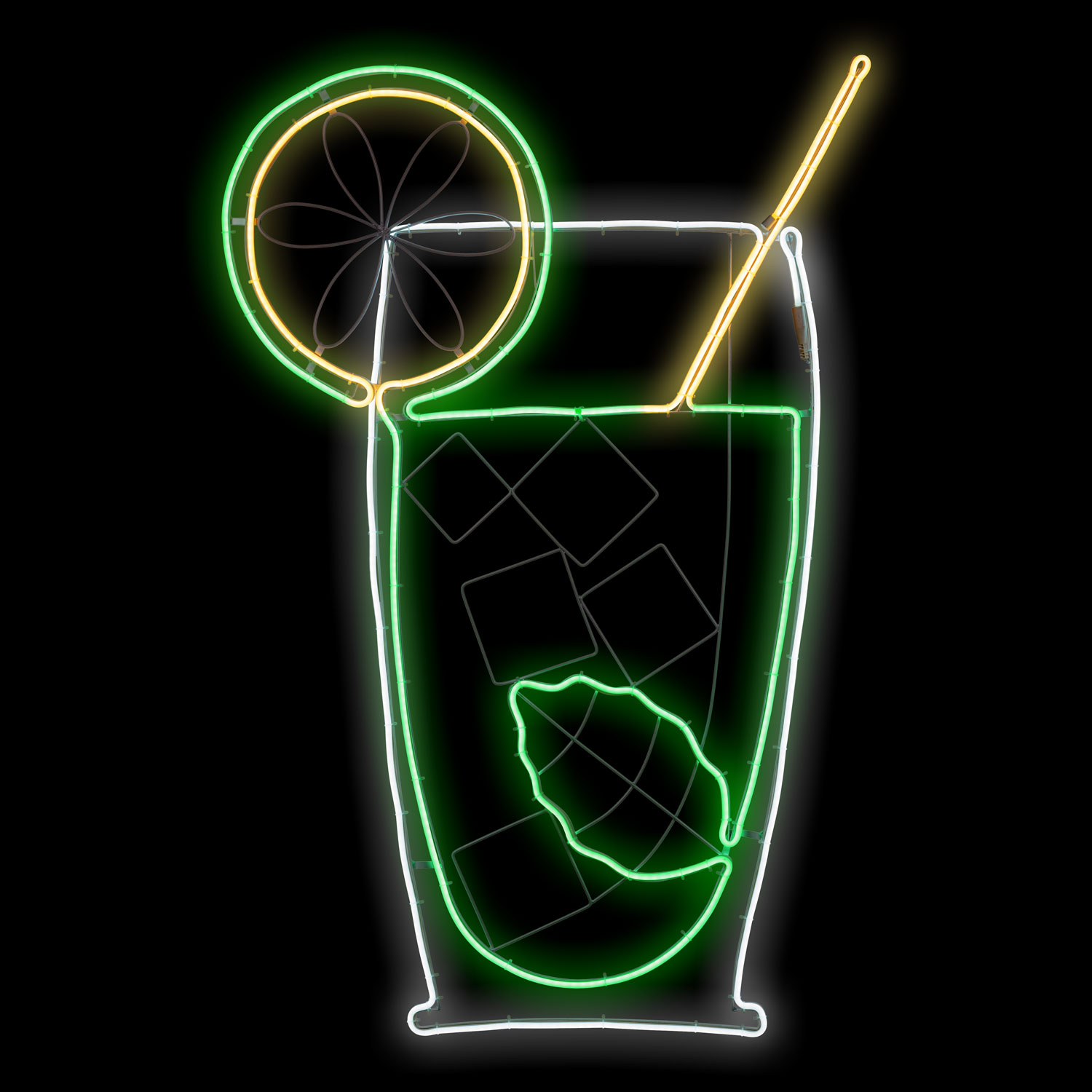Cocktail Mojito in tubo effetto neon, led bianco freddo e caldo 2 Cocktail Mojito in tubo effetto neon, led bianco freddo e caldo 2