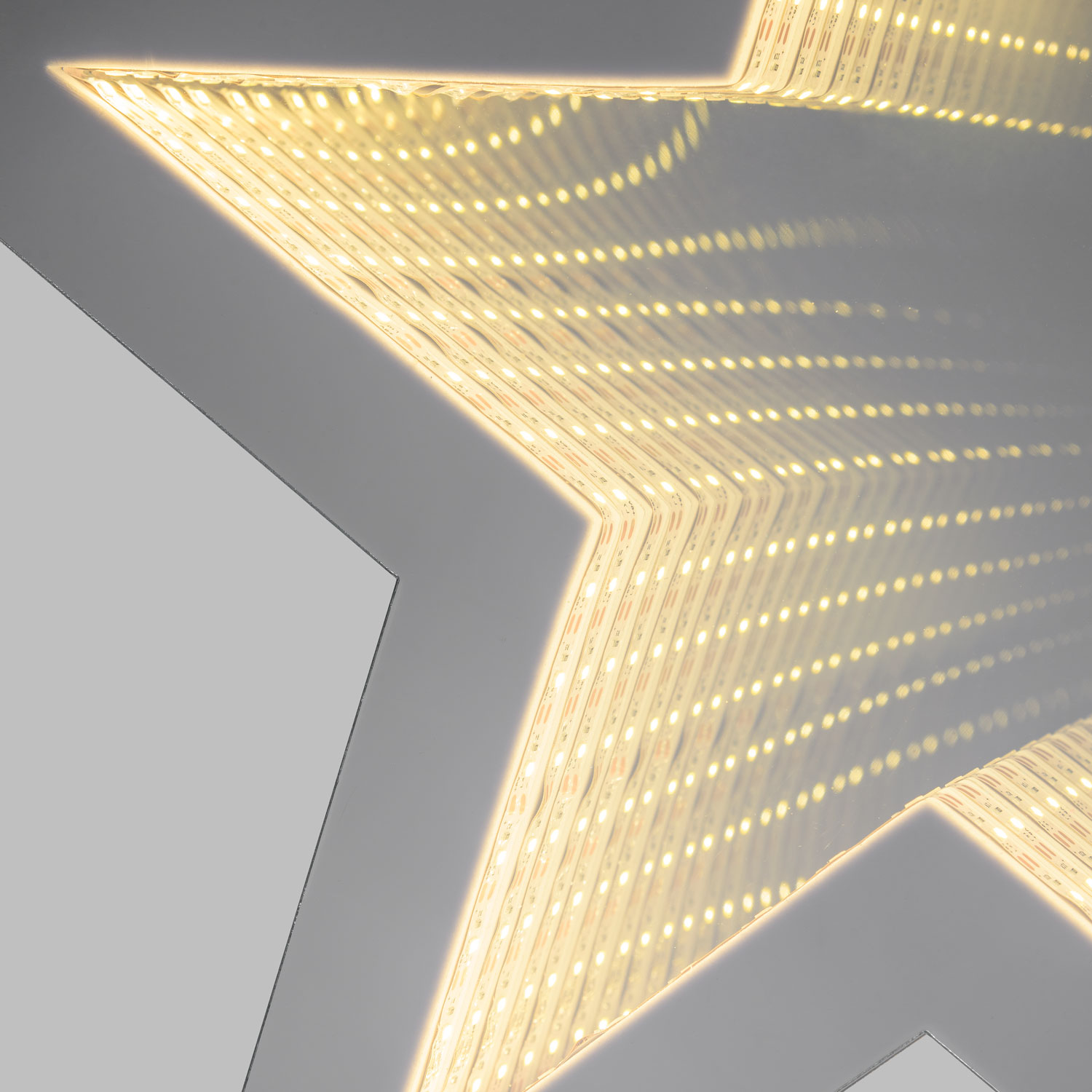 Stella luminosa Infinity Mirror 35 cm, led bianco caldo 5 Stella luminosa Infinity Mirror 35 cm, led bianco caldo 5
