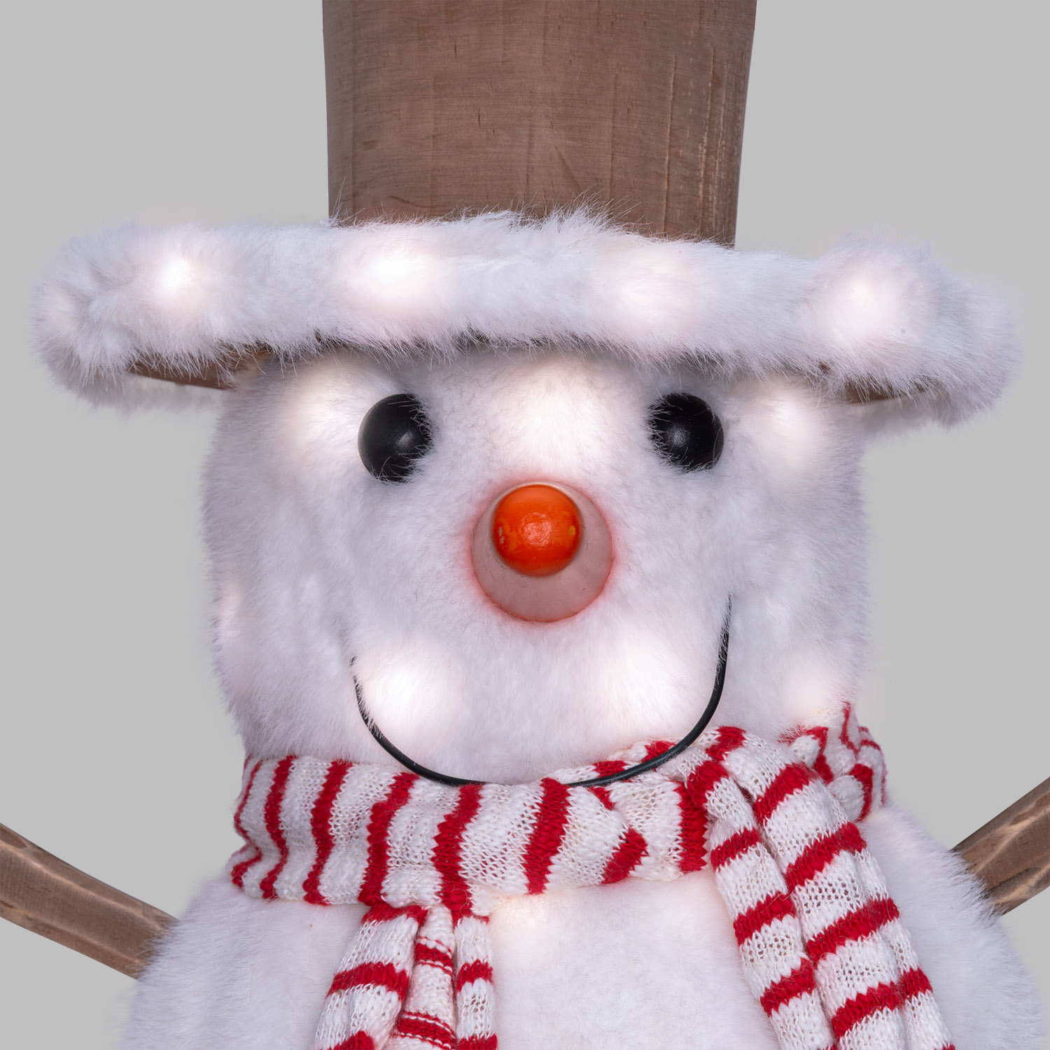 SnowPazzo luminoso 3D in legno, h 40 cm, Dual Color MicroLED bianco caldo e bianco freddo, uso interno 10
