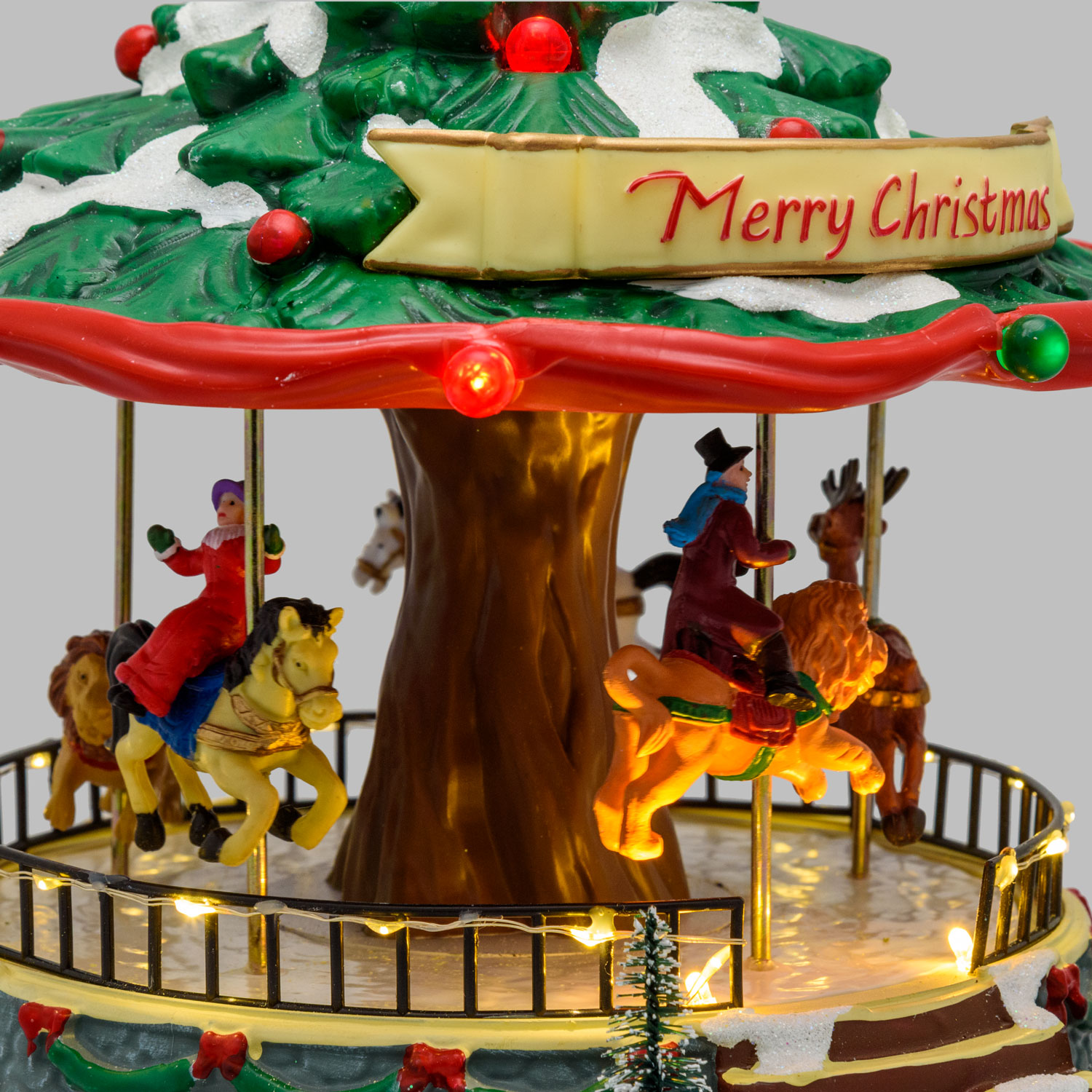Christmas Village, Moving Christmas Carousel, h 26cm, with Christmas Music 7 Christmas Village, Moving Christmas Carousel, h 26cm, with Christmas Music 7