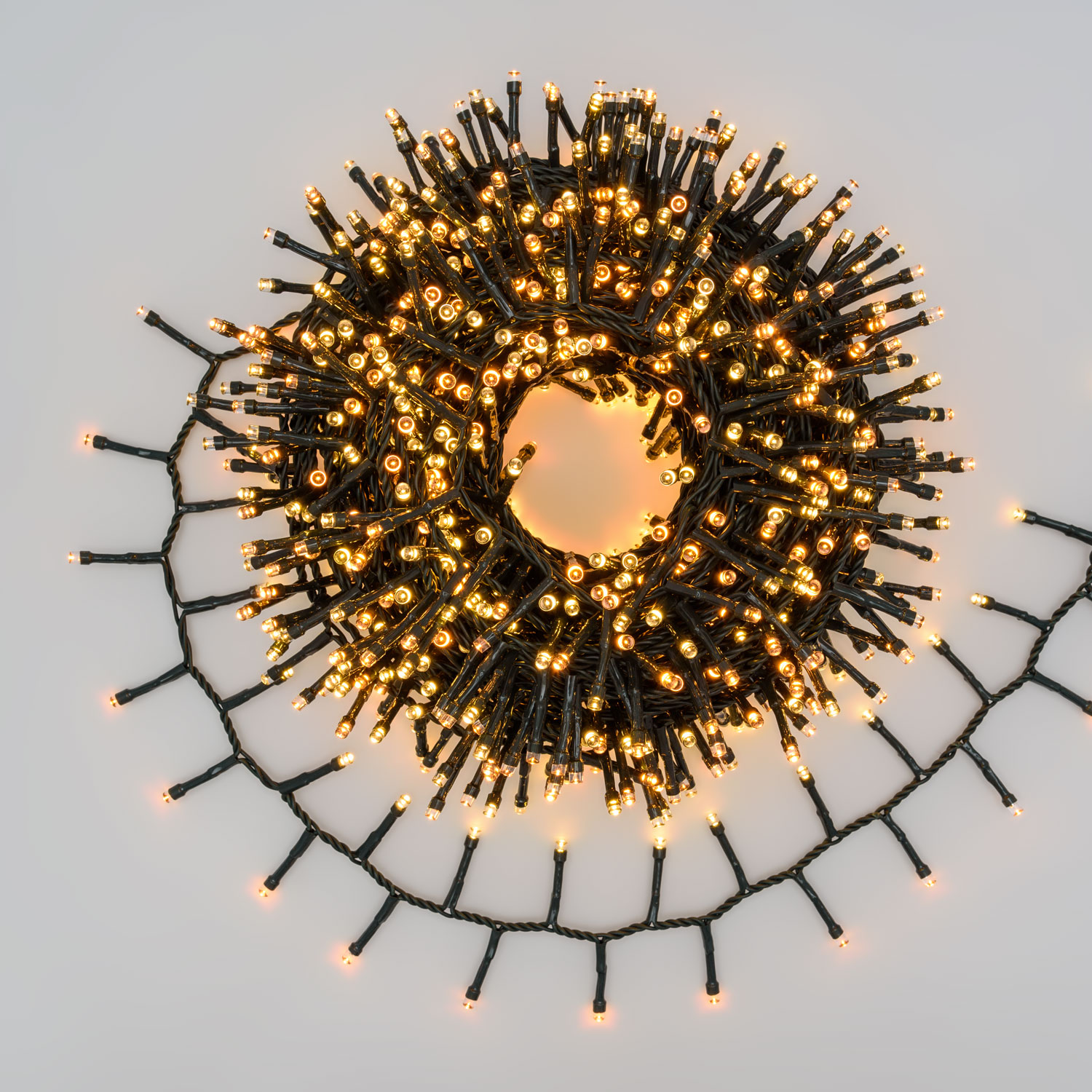 20,5m, 1000 Traditional Warm White and Warm White LEDs Mini Cluster String Lights, Green cable 20,5m, 1000 Traditional Warm White and Warm White LEDs Mini Cluster String Lights, Green cable