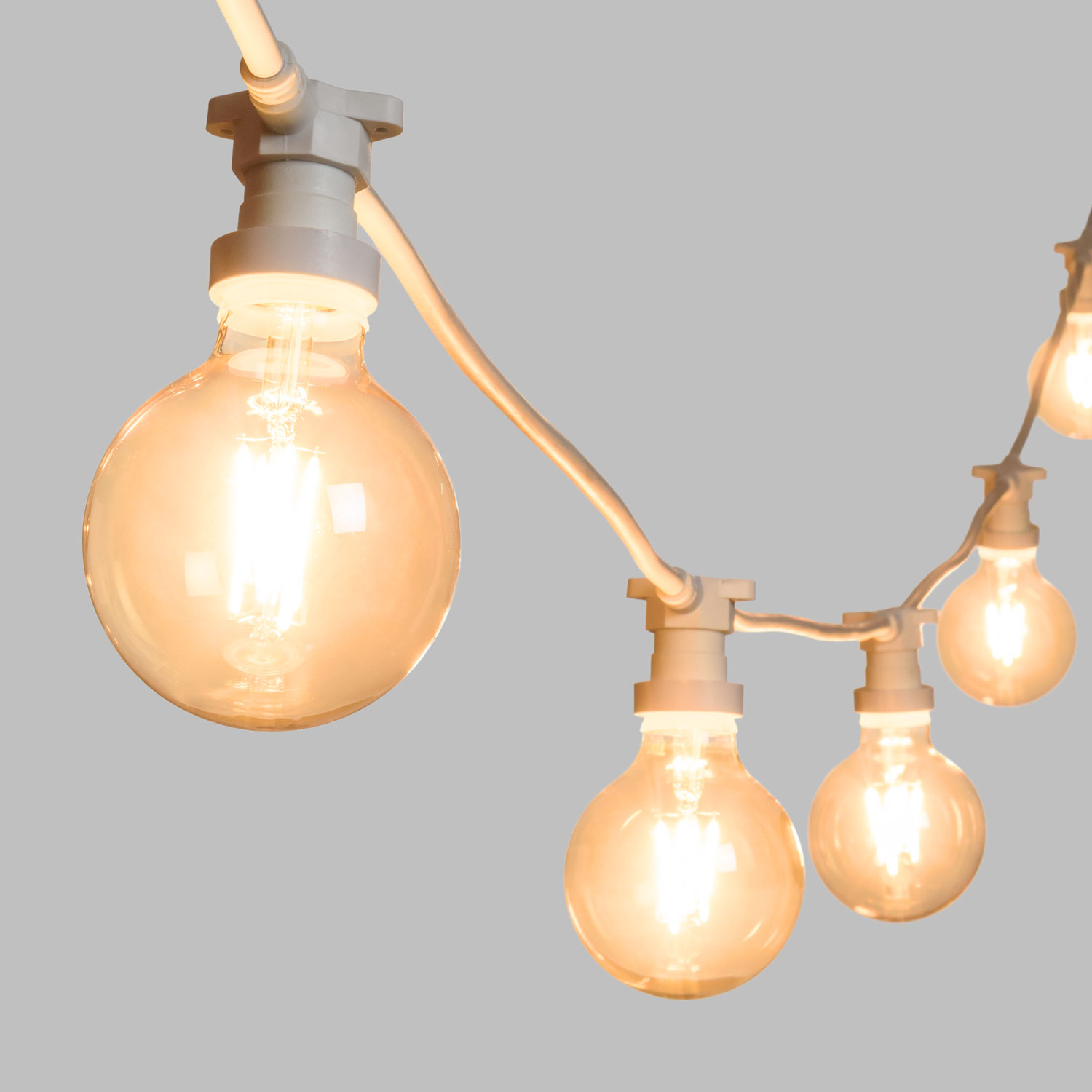 5 m Festoon Lights, 5 Dimmable Globe Bulbs 8 Watts Ø 95 mm 2 5 m Festoon Lights, 5 Dimmable Globe Bulbs 8 Watts Ø 95 mm 2