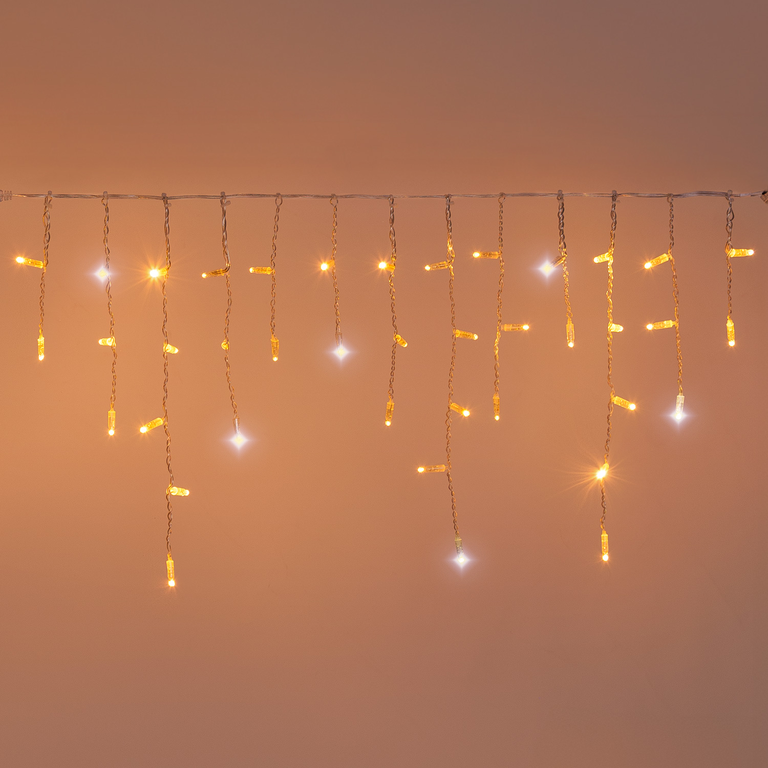 2 x h 0.5 m, Connect ProLine 36V Icicle light, 80 warm white maxiled, transparent cable 2 x h 0.5 m, Connect ProLine 36V Icicle light, 80 warm white maxiled, transparent cable