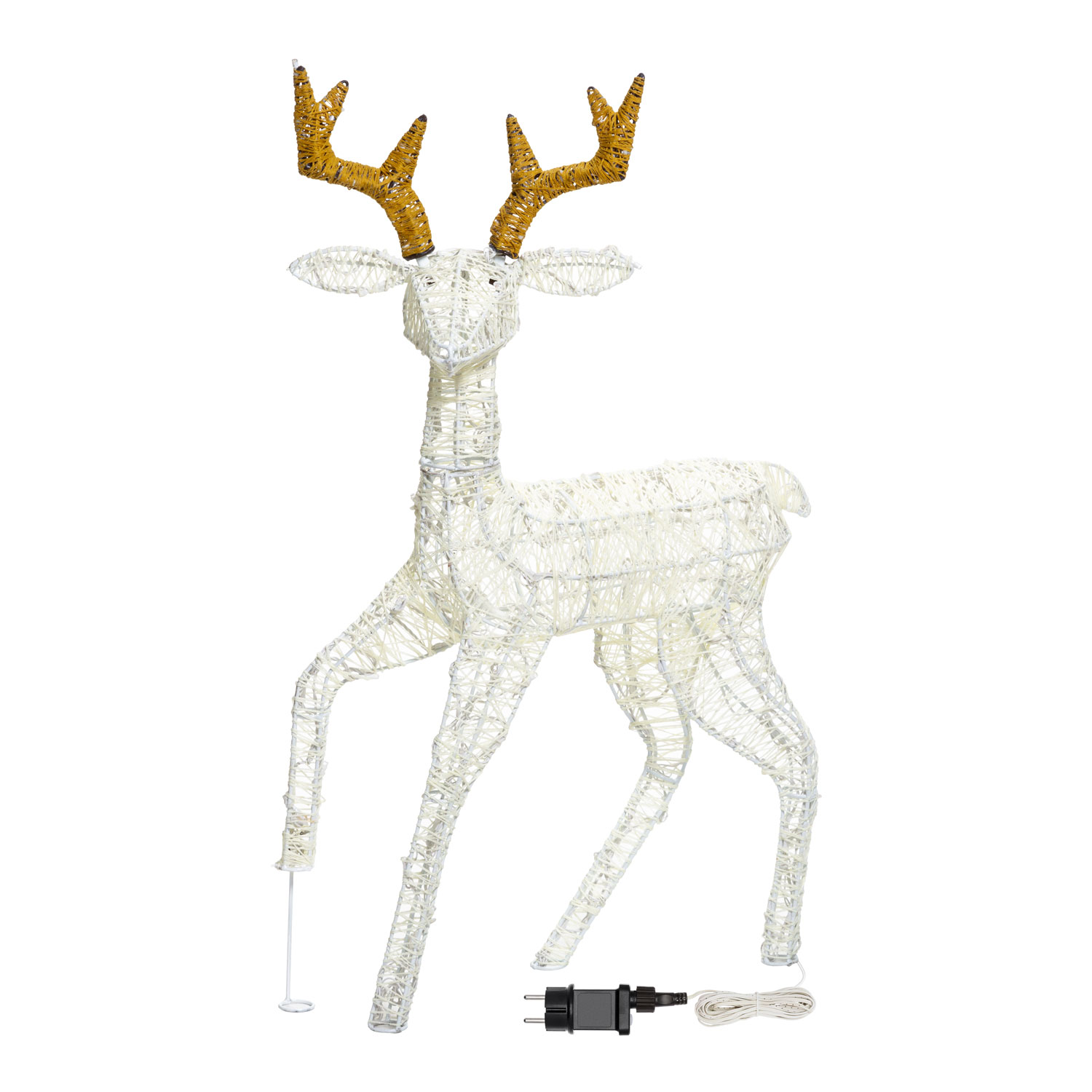 3D Light Cream & Brown Rentier h 85 cm, LEDs Extra Warmweiß 4 3D Light Cream & Brown Rentier h 85 cm, LEDs Extra Warmweiß 4