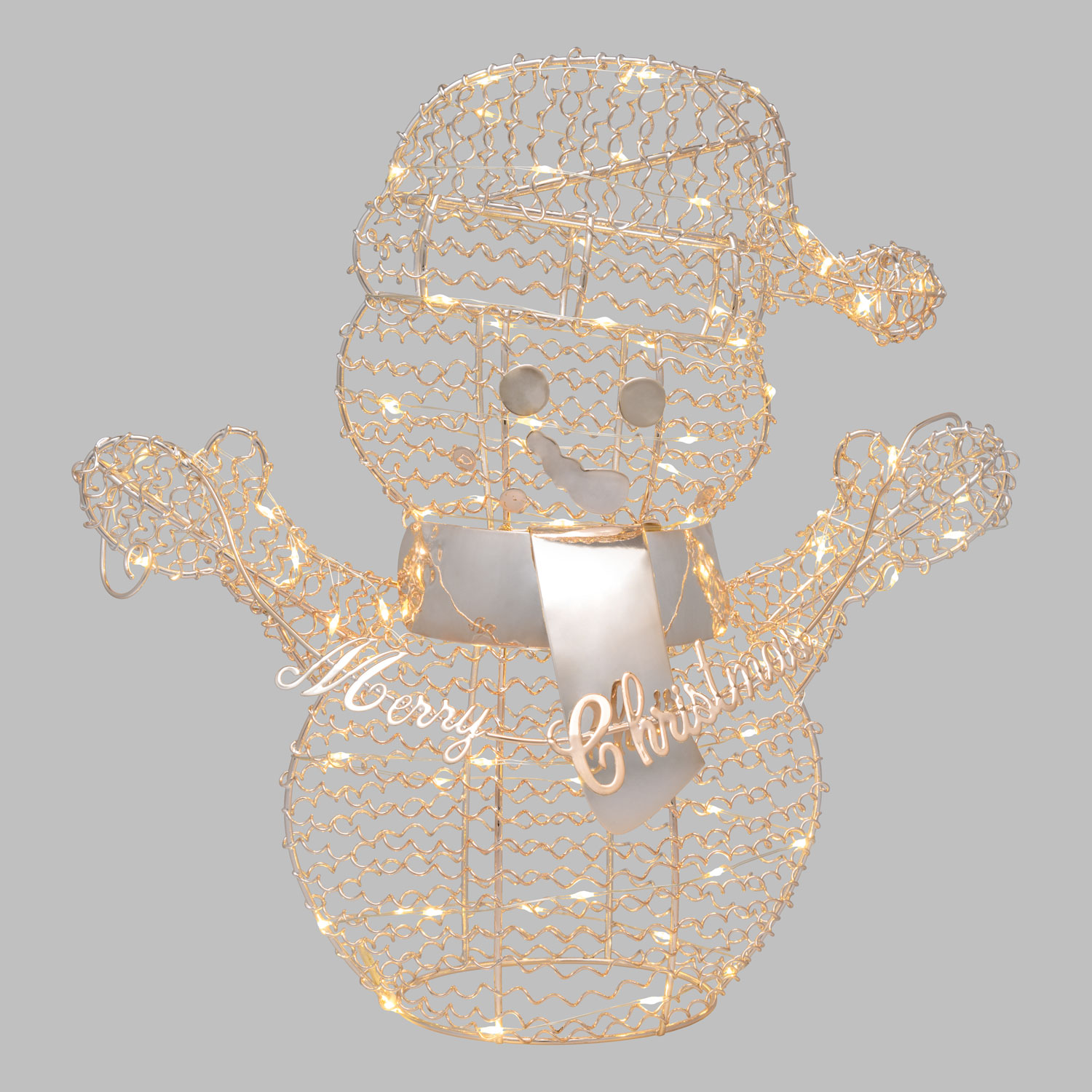 Bonhomme de neige  Merry Christmas, h. 30 cm, 80 led blanc chaud 6 Bonhomme de neige  Merry Christmas, h. 30 cm, 80 led blanc chaud 6