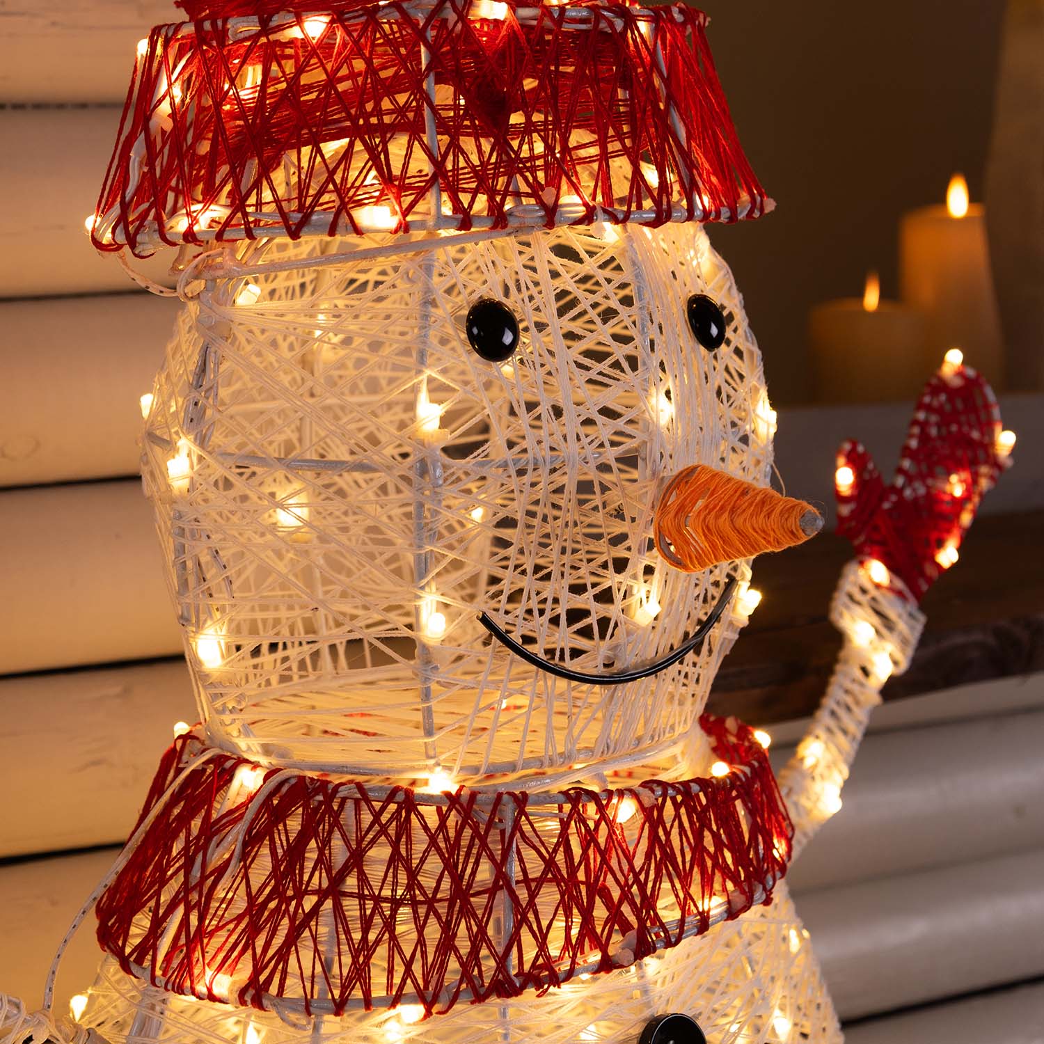 3D-Schneemann White & Color, H. 100 cm, 275 Dual Color LEDs in Warmweiß und Kaltweiß 3 3D-Schneemann White & Color, H. 100 cm, 275 Dual Color LEDs in Warmweiß und Kaltweiß 3