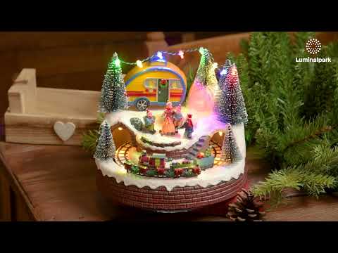 Weihnachtsdorf, Wohnwagen, Lagerfeuer und Spielzug, Weihnachtslieder 2 Weihnachtsdorf, Wohnwagen, Lagerfeuer und Spielzug, Weihnachtslieder 2