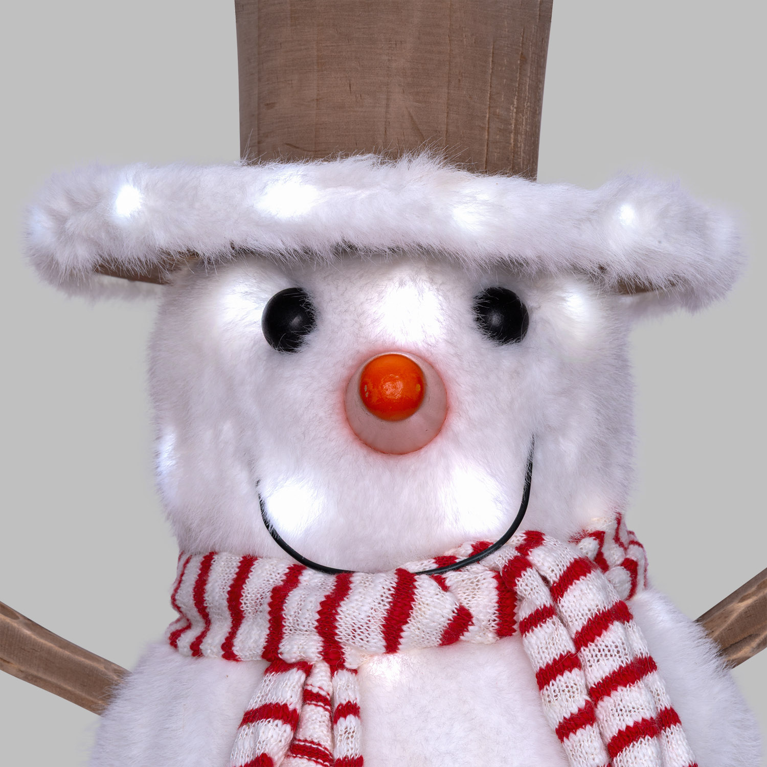 SnowPazzo luminoso 3D in legno, h 40 cm, Dual Color MicroLED bianco caldo e bianco freddo, uso interno 9