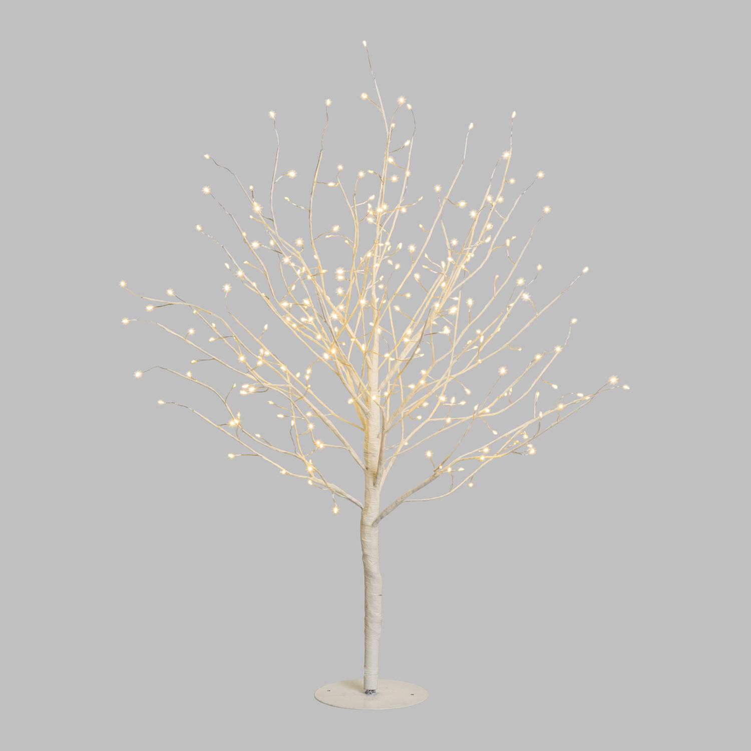 Weißer Baum Steineiche, 240 MicroLEDs warmweiß, Innenbereich 5 Weißer Baum Steineiche, 240 MicroLEDs warmweiß, Innenbereich 5