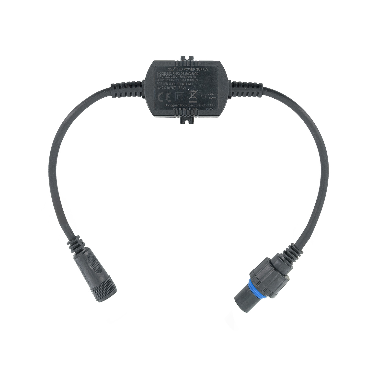 Trasformatore in-line PML IP67 - Connect ProLine 36V, 10 Watt, cavo nero, uso esterno 1