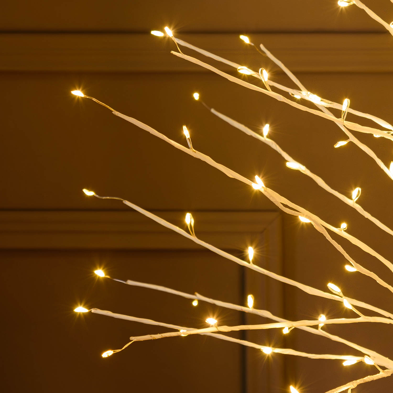 Lindenzweig-Baum weiß, Höhe 0,6 m, 160 warmweiße Mikro-LEDs, Innenbereich 3 Lindenzweig-Baum weiß, Höhe 0,6 m, 160 warmweiße Mikro-LEDs, Innenbereich 3