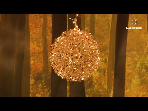 Esfera 3D Rose Gold, entramado en espiral, Ø 25 cm, 200 microled blanco cálido 2