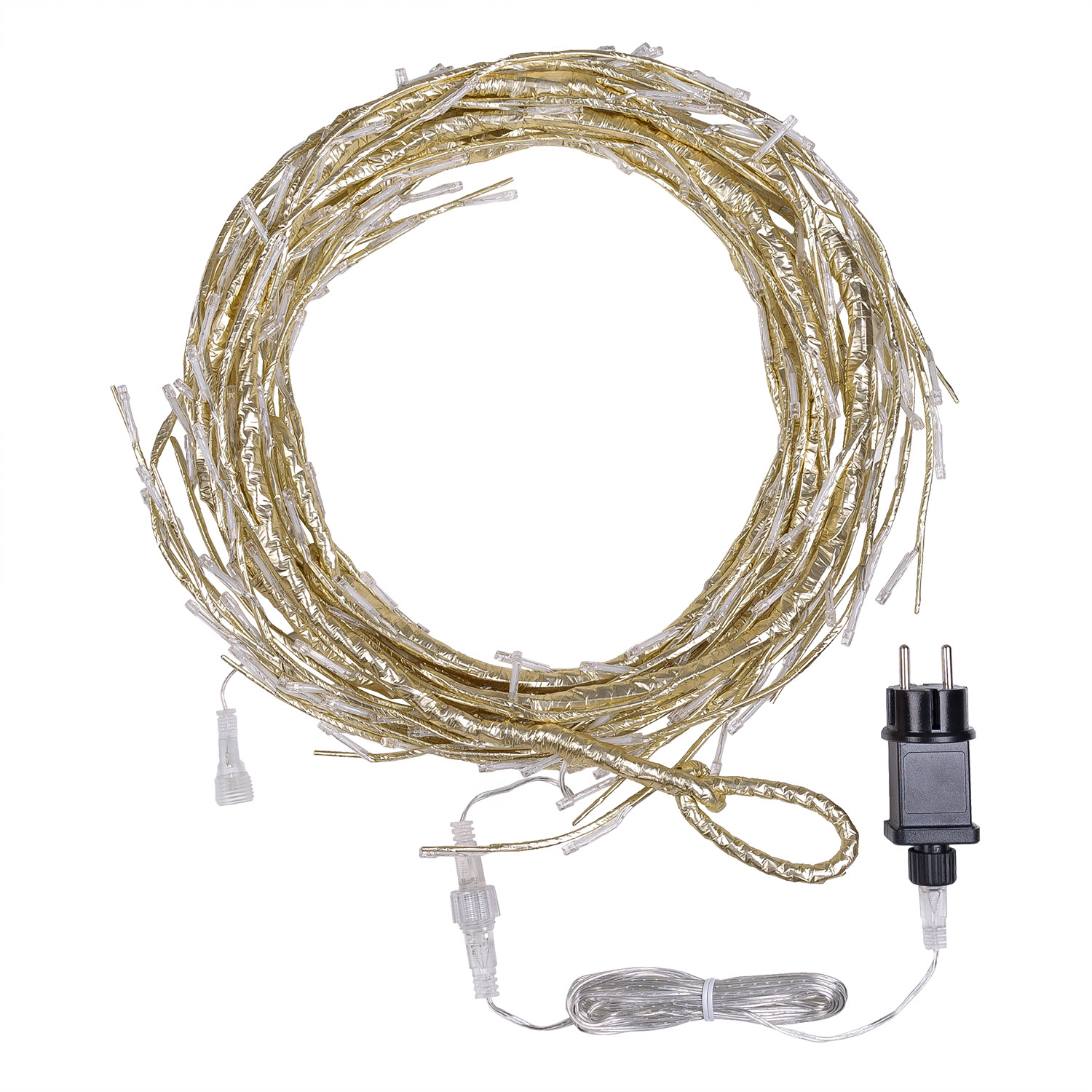 Rama Champagne 3 m, 288 LED blanco cálido, extensible, cable transparente 3