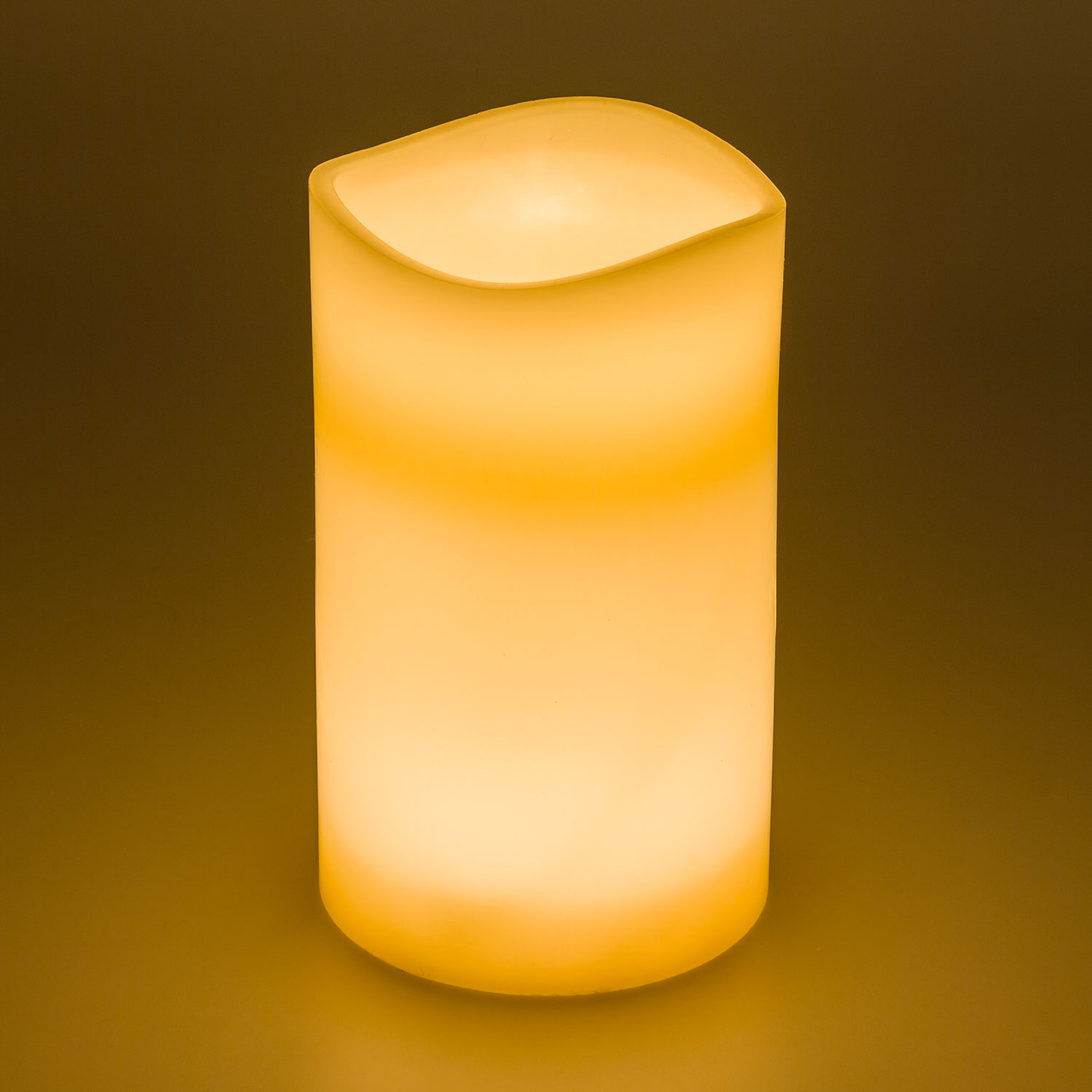 Rustic Pillar Candle, ivory wax, h 25 cm, warm white LED 4 Rustic Pillar Candle, ivory wax, h 25 cm, warm white LED 4