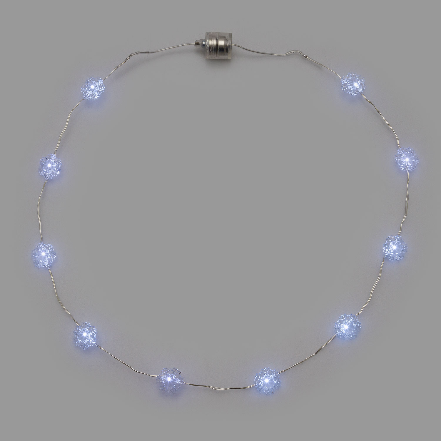 Collana Brilly 10 fiocchi di neve led bianco freddo 4 Collana Brilly 10 fiocchi di neve led bianco freddo 4