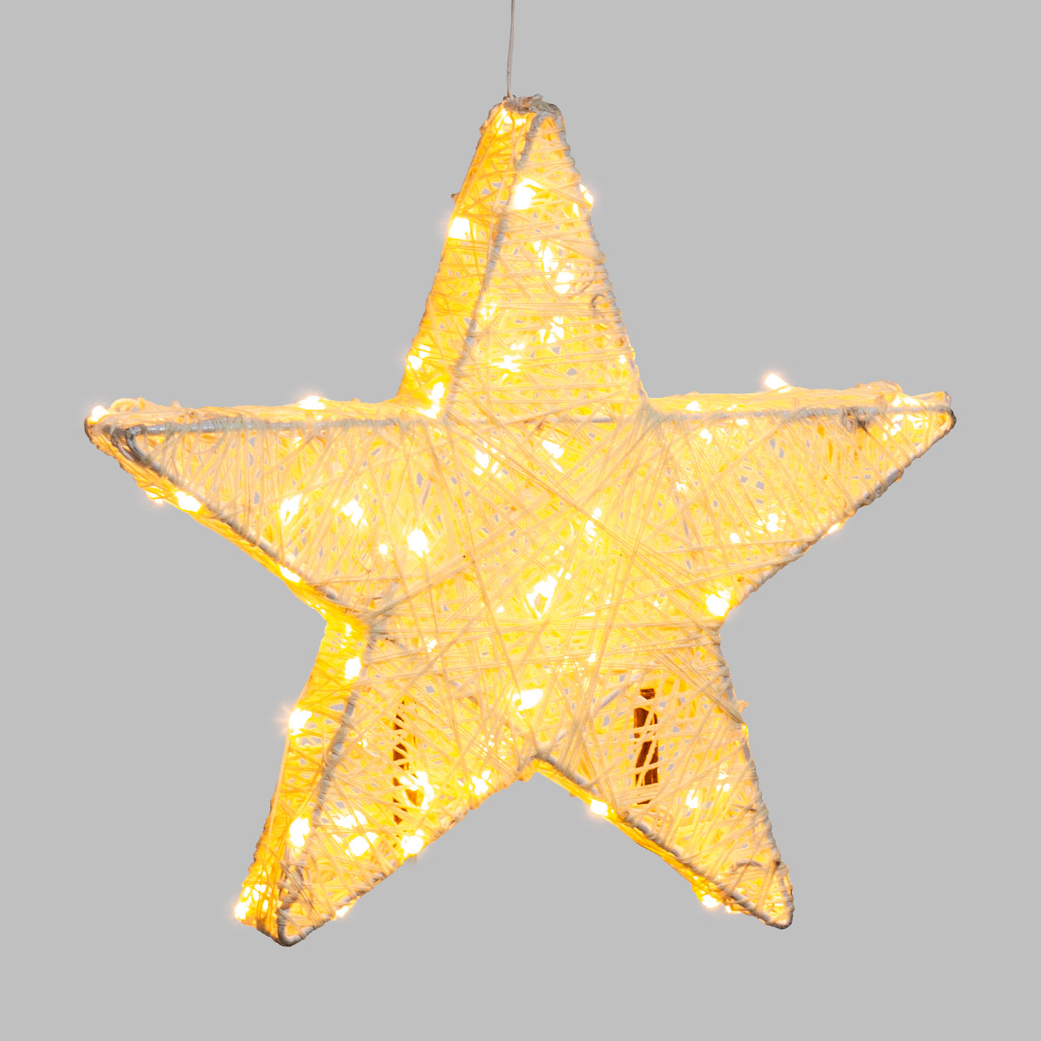h 35 cm, 80 Traditional Warm White LEDs Cream & Brown Multipurpose Star 3D Lights 4 h 35 cm, 80 Traditional Warm White LEDs Cream & Brown Multipurpose Star 3D Lights 4