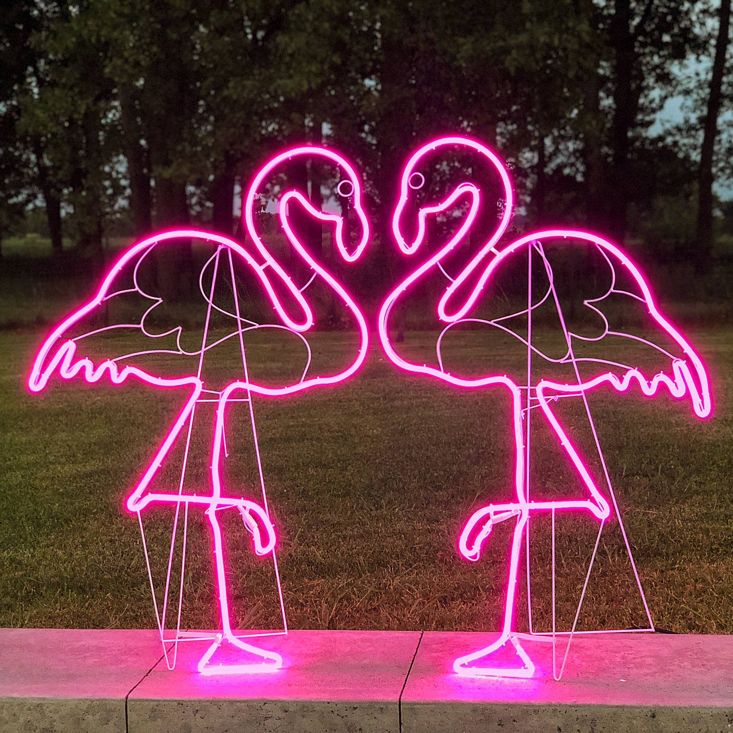 Double Sided Neon Flamingo Lights SMD, h. 115 cm, 480 Leds 2 Double Sided Neon Flamingo Lights SMD, h. 115 cm, 480 Leds 2