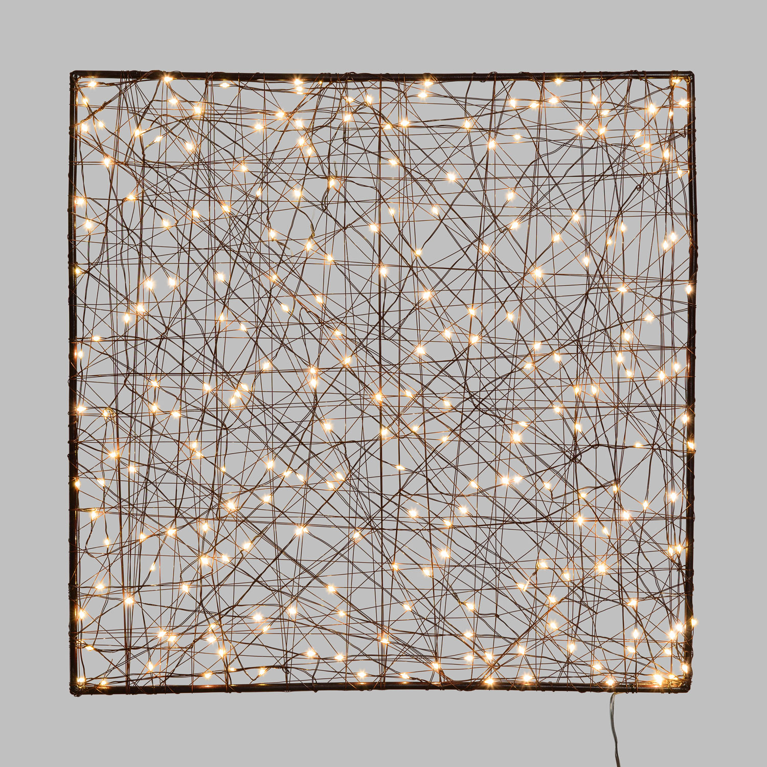 50cm Square Brown Metal Panel, 240 Warm White MicroLEDs 4 50cm Square Brown Metal Panel, 240 Warm White MicroLEDs 4