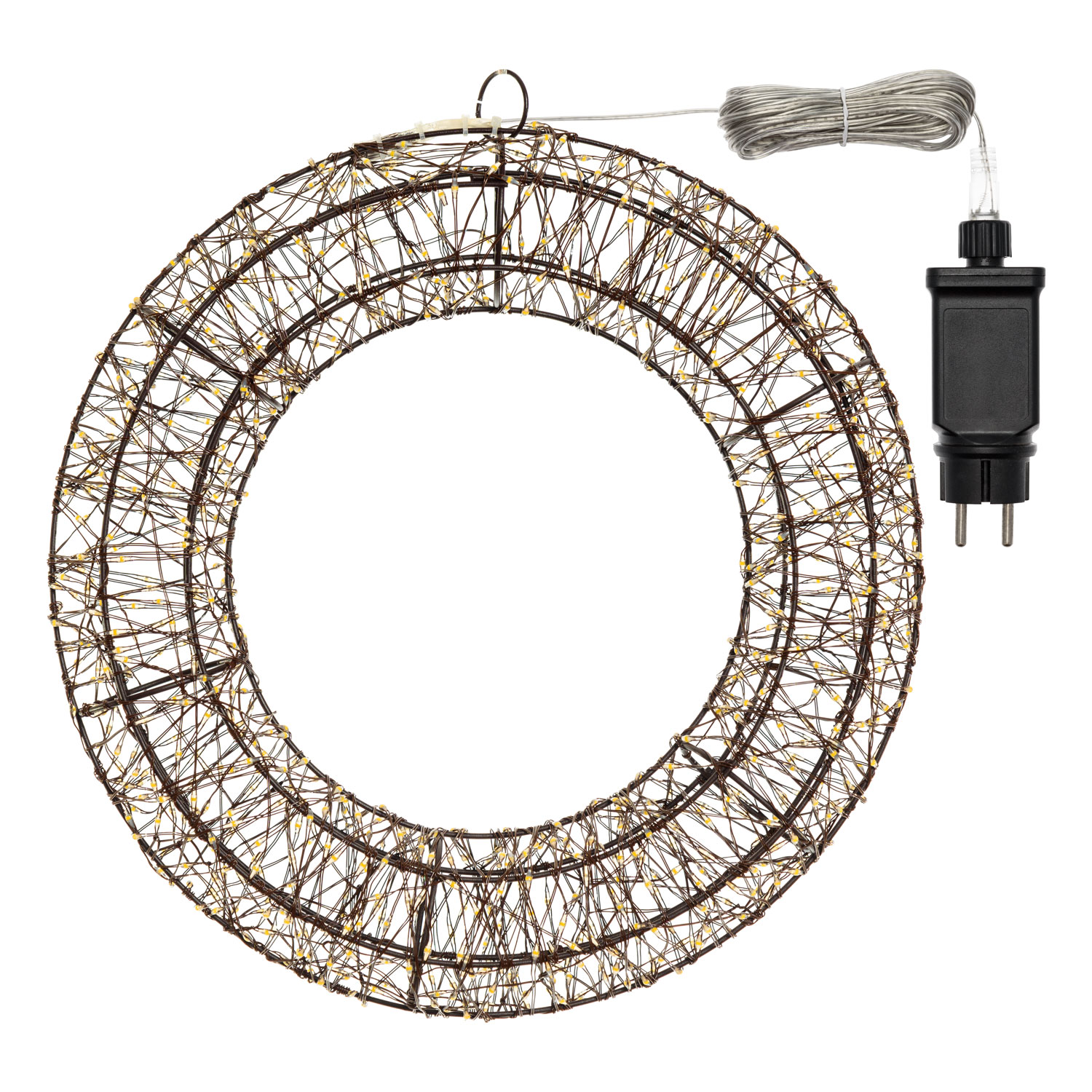 Corona 3D, Ø 35 cm, 1000 Micro led bianco caldo e bianco freddo, uso interno 3 Corona 3D, Ø 35 cm, 1000 Micro led bianco caldo e bianco freddo, uso interno 3