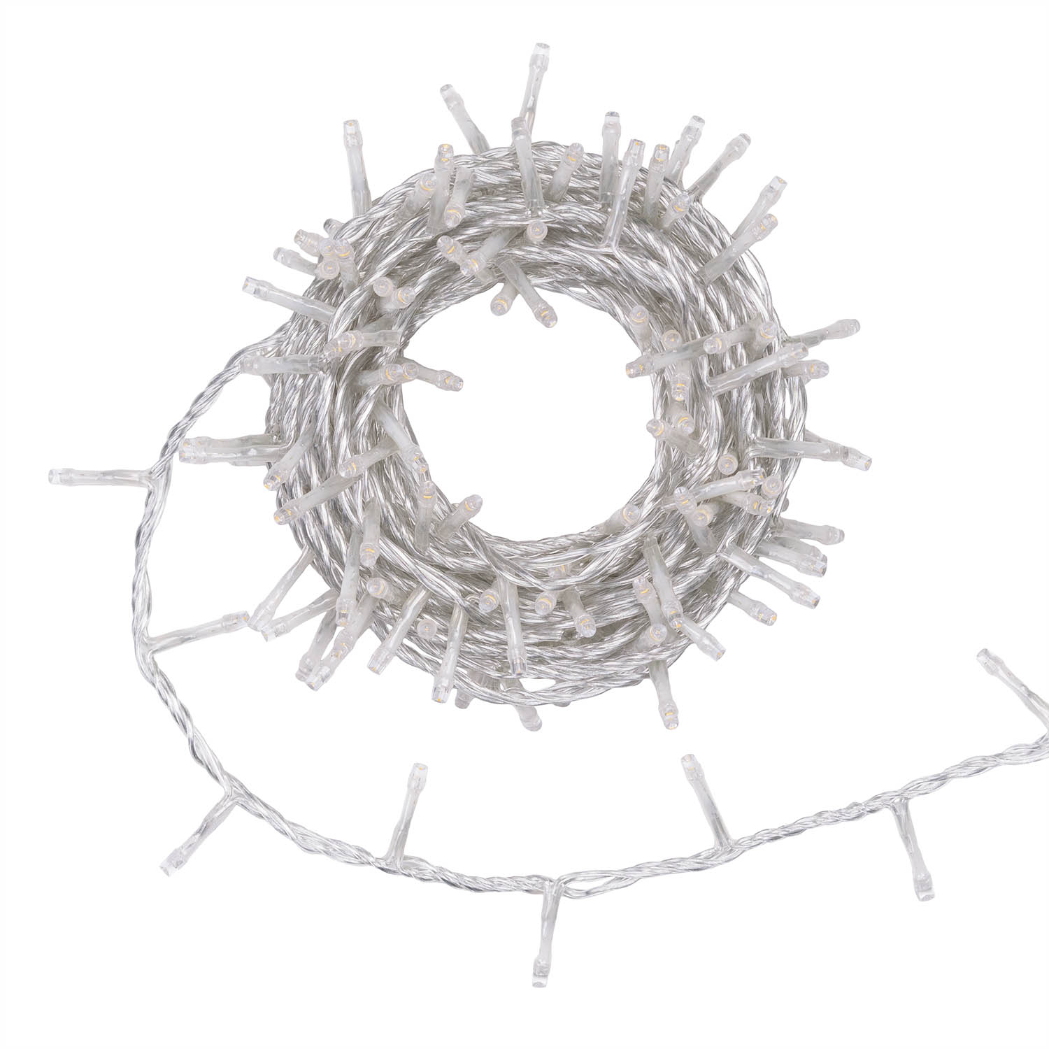 8m Warm White Connect+ String Lights, 160 LEDs, transparent cable, connectable 2 8m Warm White Connect+ String Lights, 160 LEDs, transparent cable, connectable 2