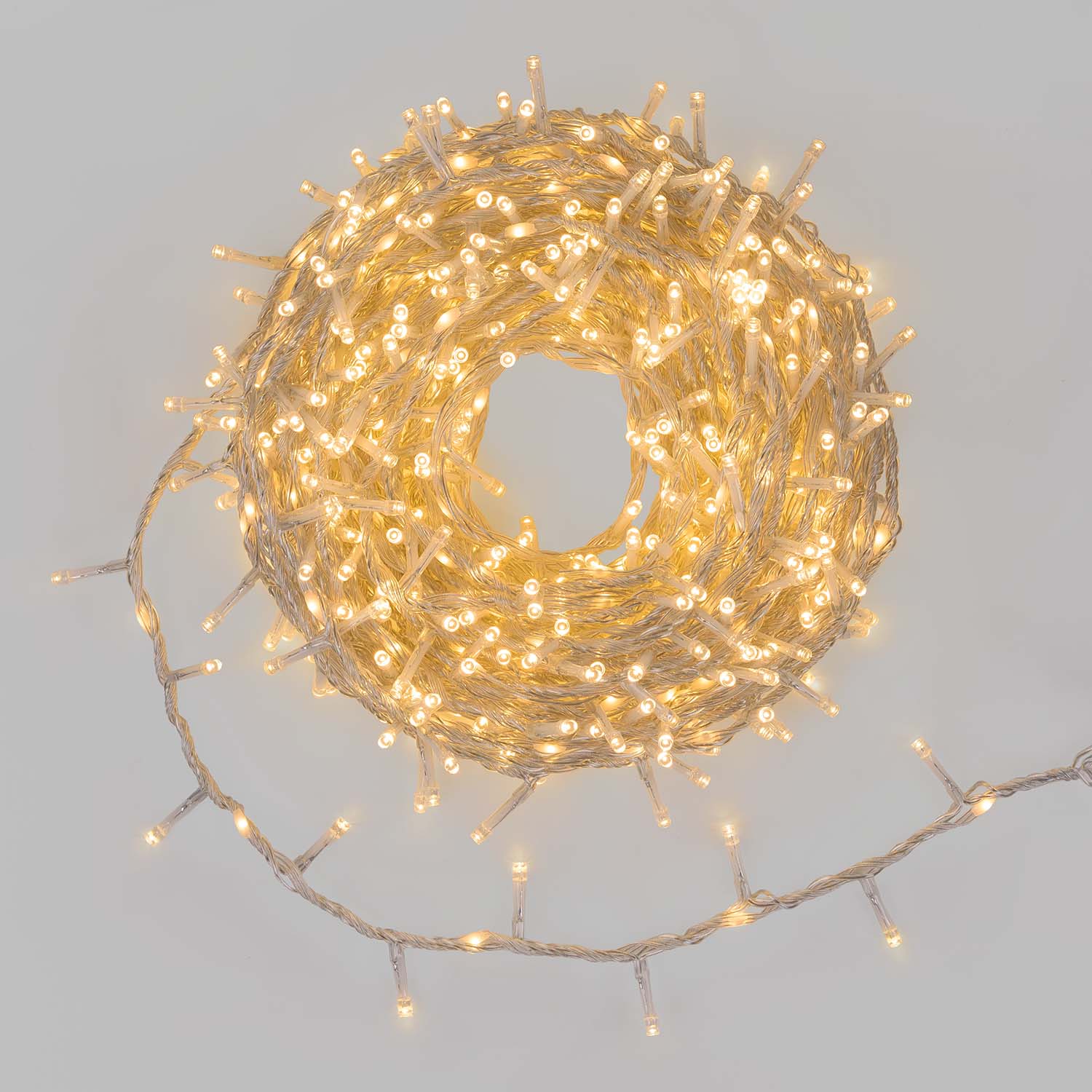 Catena Nastro di Luce StarFall 30 m, 1660 led bianco caldo, cavo trasparente Catena Nastro di Luce StarFall 30 m, 1660 led bianco caldo, cavo trasparente