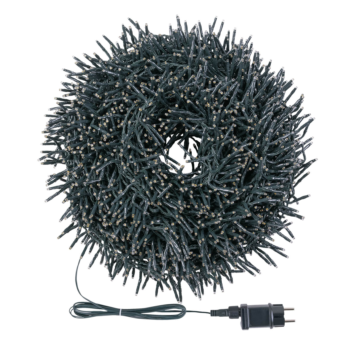 Catena Festone 45 m, 3000 miniled bianco caldo, cavo verde 4