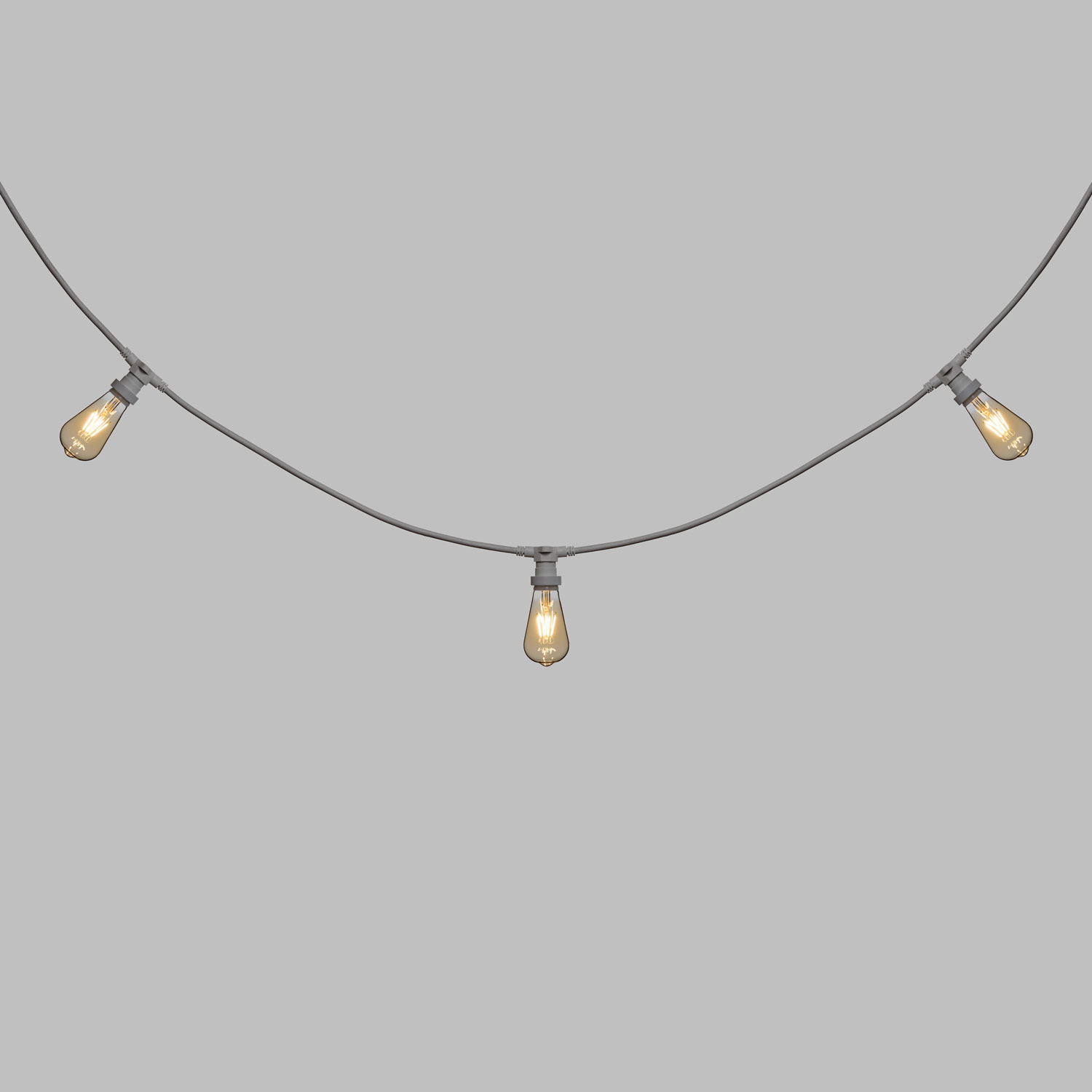 Catena 5 m, 8 lampadine led Edison Ø 64 mm di 4 Watt, cavo bianco, prolungabile 6 Catena 5 m, 8 lampadine led Edison Ø 64 mm di 4 Watt, cavo bianco, prolungabile 6