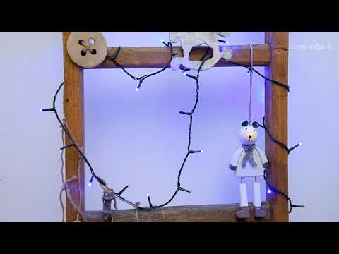 Catena 25,7 m, 360 miniled bianco freddo e blu, cavo verde 2 Catena 25,7 m, 360 miniled bianco freddo e blu, cavo verde 2