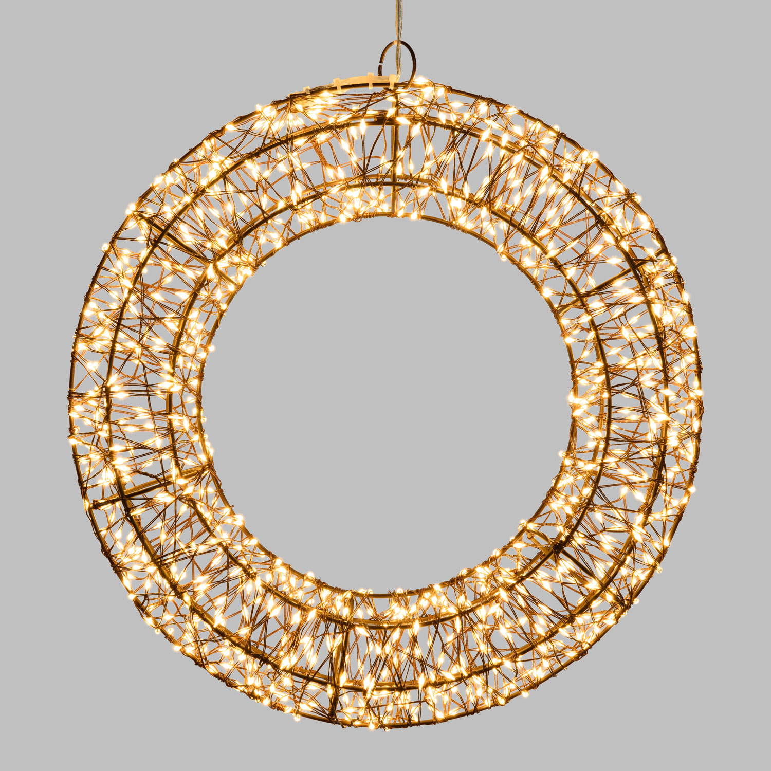 Corona 3D, Ø 35 cm, 1000 Micro led bianco caldo e bianco freddo, uso interno 6 Corona 3D, Ø 35 cm, 1000 Micro led bianco caldo e bianco freddo, uso interno 6