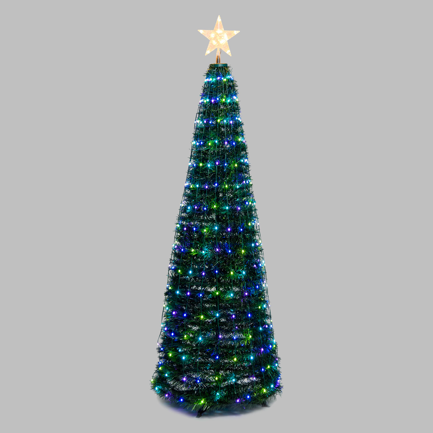 Faltbarer Baum aus künstlichem Kiefer, h. 180 cm, 304 RGB LED Lichterperlen 21 Faltbarer Baum aus künstlichem Kiefer, h. 180 cm, 304 RGB LED Lichterperlen 21