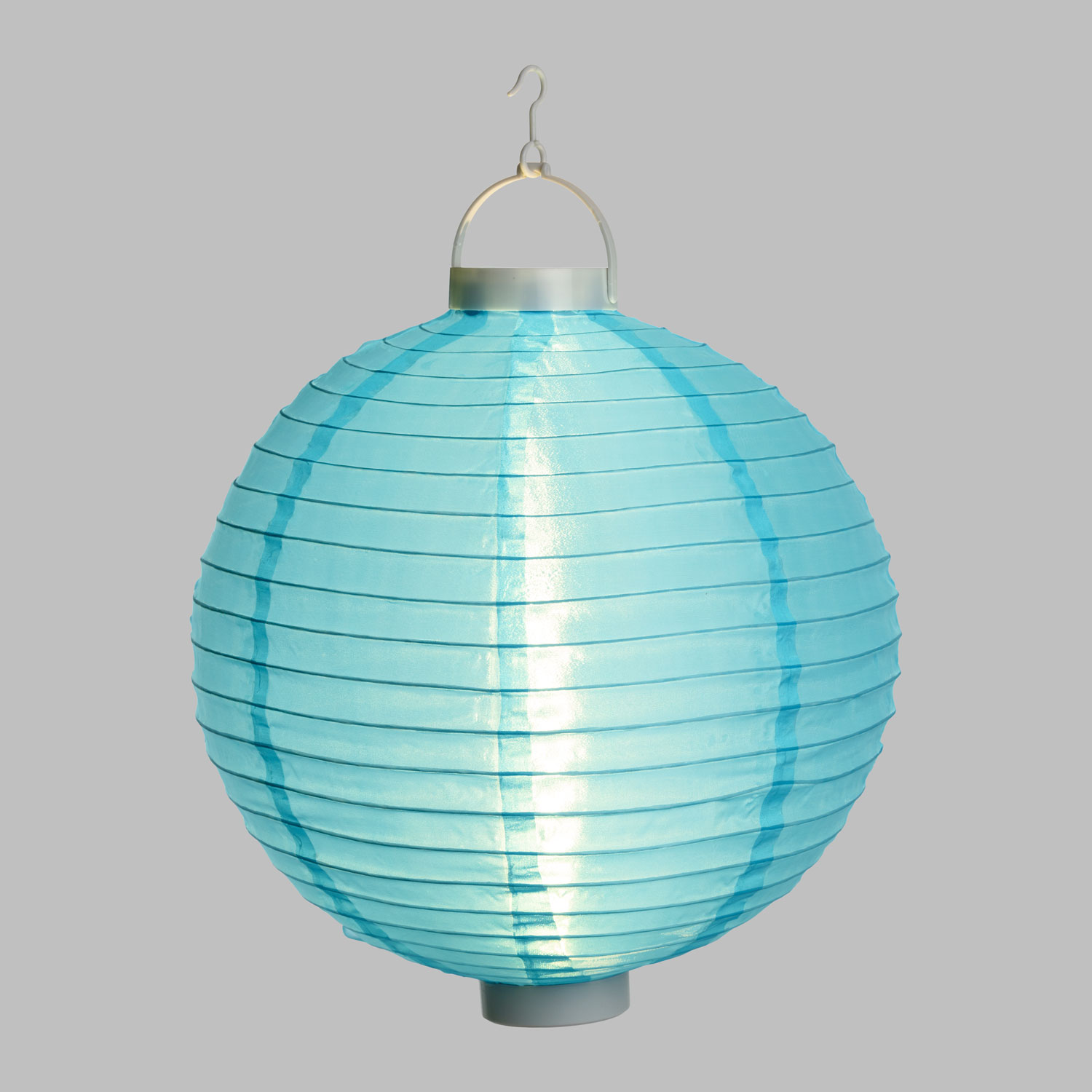 Lanterna luminosa in tessuto blu Ø 30 cm, led bianco caldo 2 Lanterna luminosa in tessuto blu Ø 30 cm, led bianco caldo 2