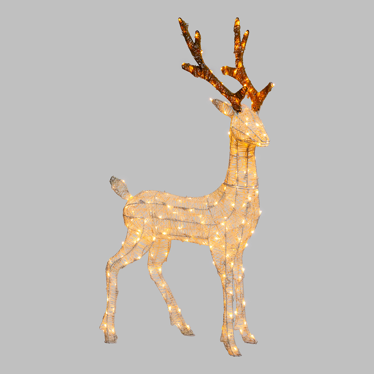 Renna 3D Light Cream & Brown, h 105 cm, 200 Dual LED bianco extra caldo e bianco freddo 4
