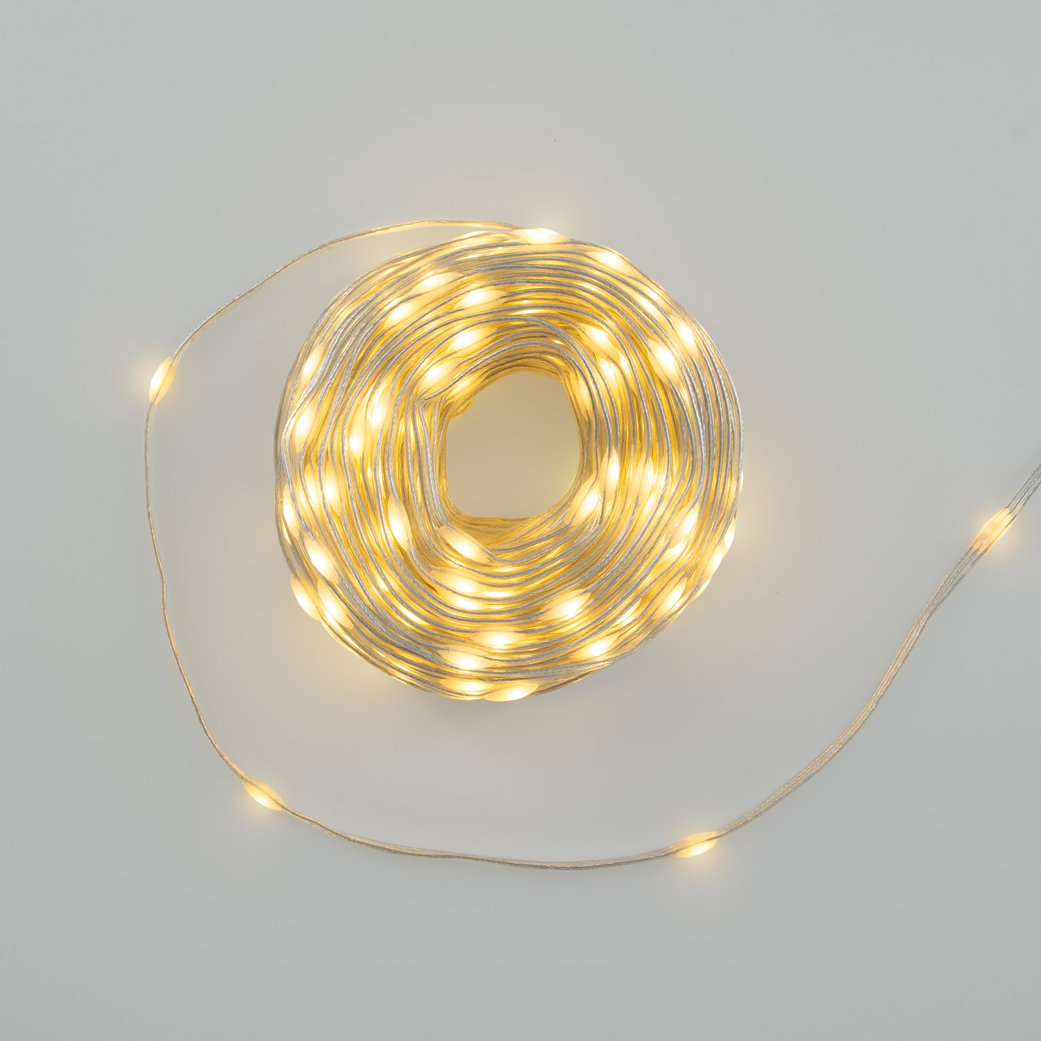 Catena 20 m, 200 Gocce di Luce Dual Color, led bianco caldo e multicolor, cavo trasparente 3