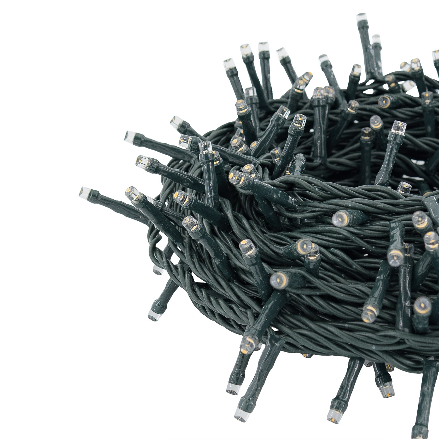 25m Warm White Connect+ String Lights, 500 LEDs, green cable, connectable 3 25m Warm White Connect+ String Lights, 500 LEDs, green cable, connectable 3