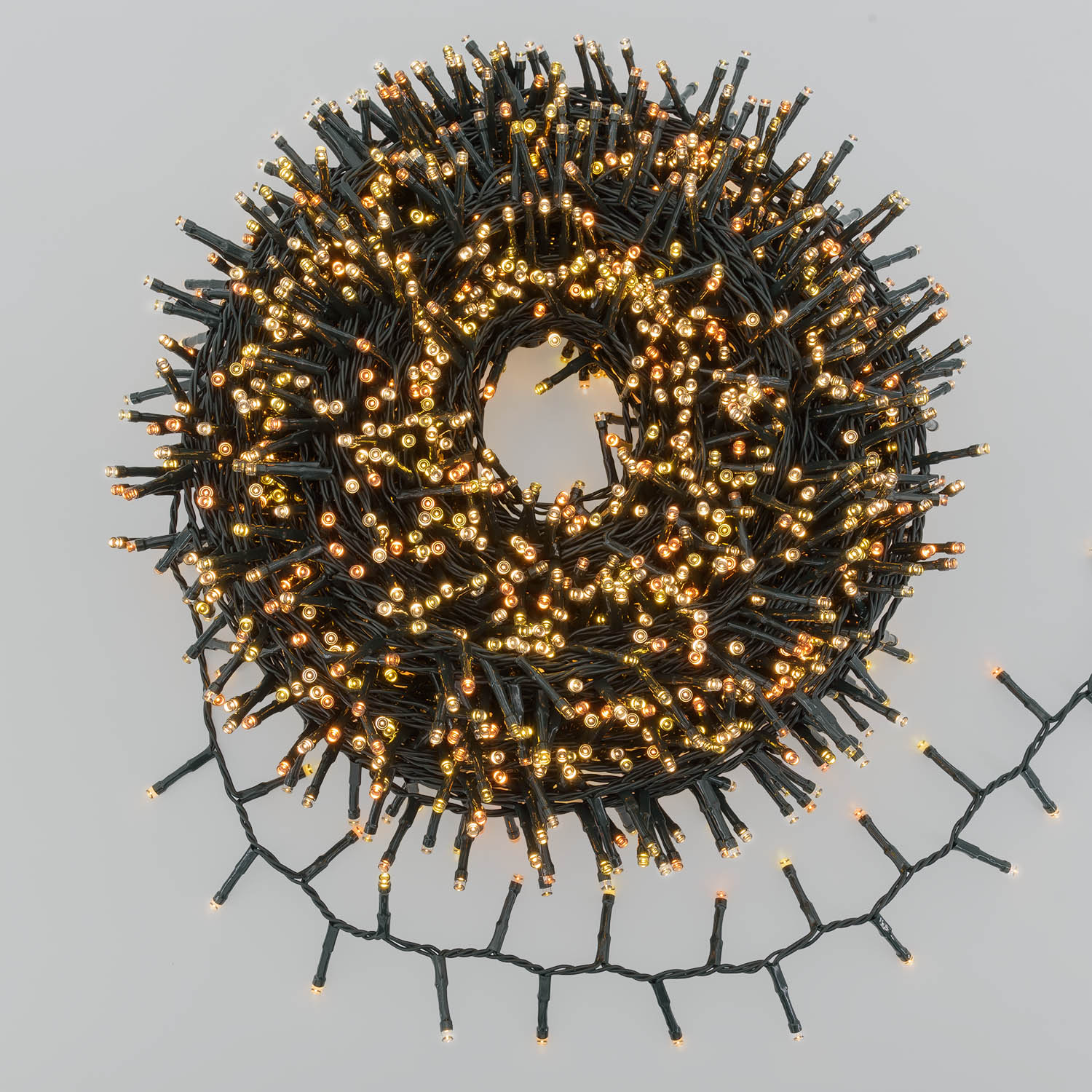 Lichterkette 40,5 m, 2000 Multi-Warmweiß LEDs, grünes Kabel Lichterkette 40,5 m, 2000 Multi-Warmweiß LEDs, grünes Kabel