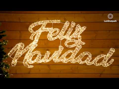 3D Leuchtschrift Feliz Navidad, 4300 MicroLEDs kalt- und warmweiß 2 3D Leuchtschrift Feliz Navidad, 4300 MicroLEDs kalt- und warmweiß 2