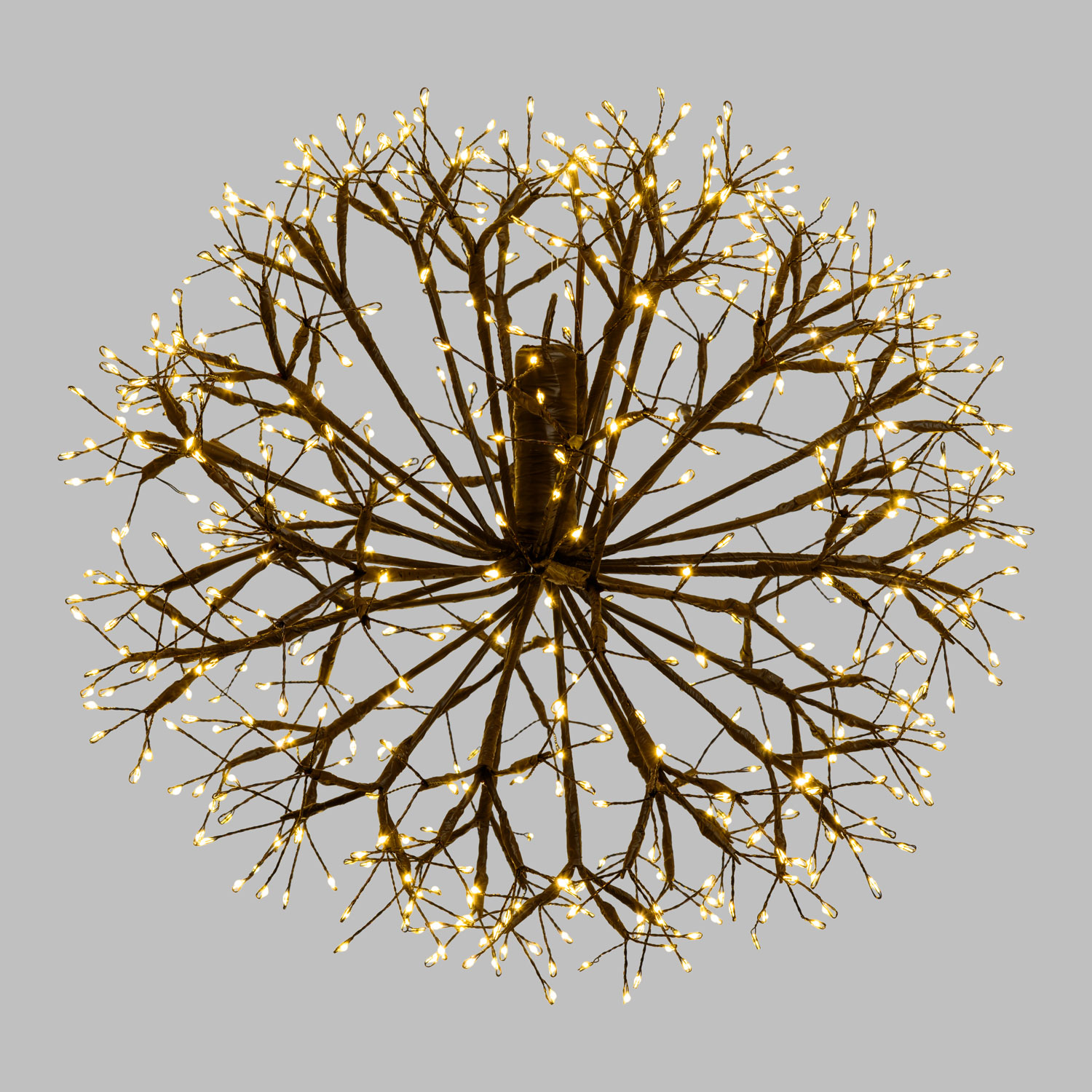 Sphère lumineuse RICCO avec branches marrons, Ø 40 cm, 576 microled blanc chaud, intérieur 6 Sphère lumineuse RICCO avec branches marrons, Ø 40 cm, 576 microled blanc chaud, intérieur 6