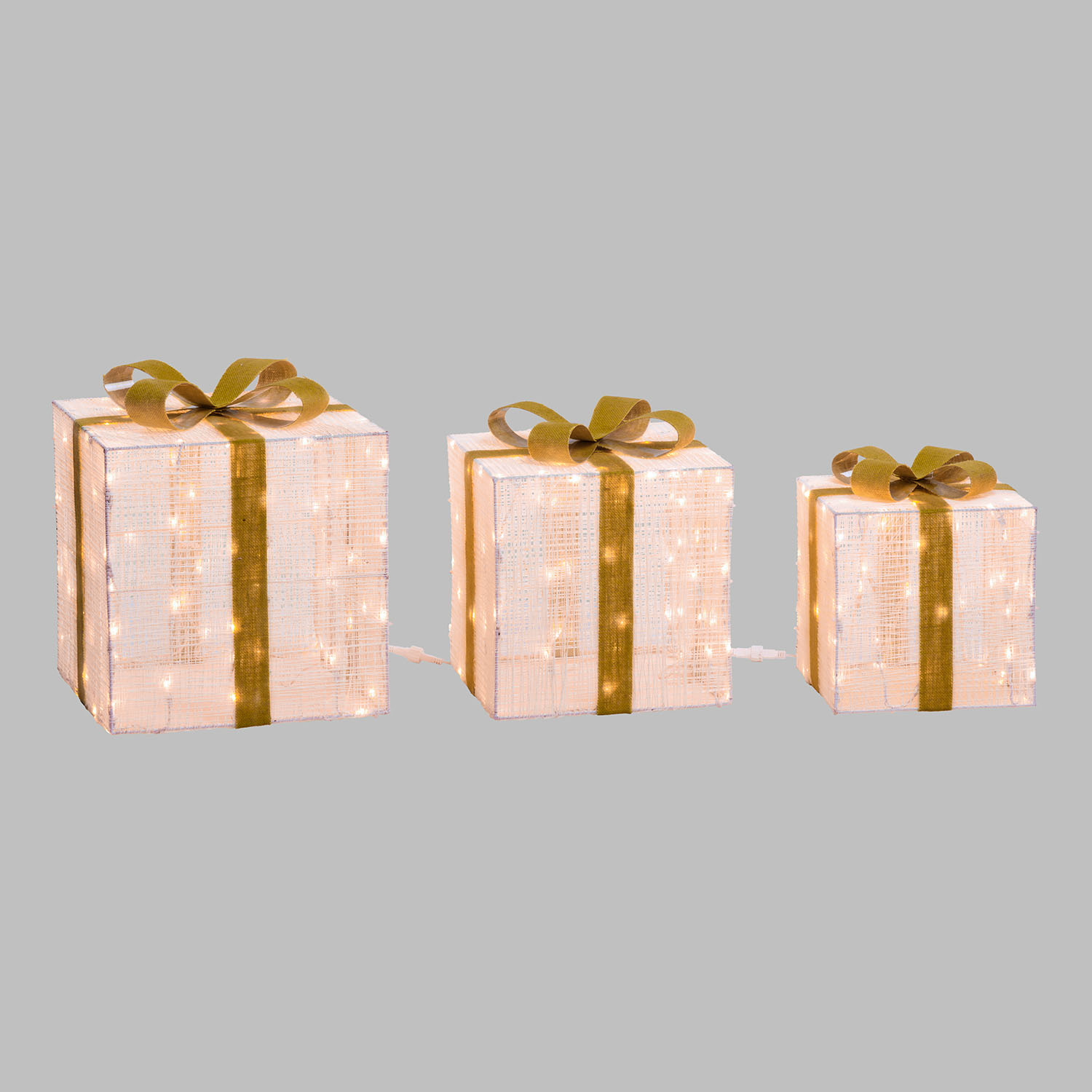 Set 3 Paquets Cadeaux 3D Light Cream & Brown, 240 Dual LED blanc extra chaud et blanc froid 7