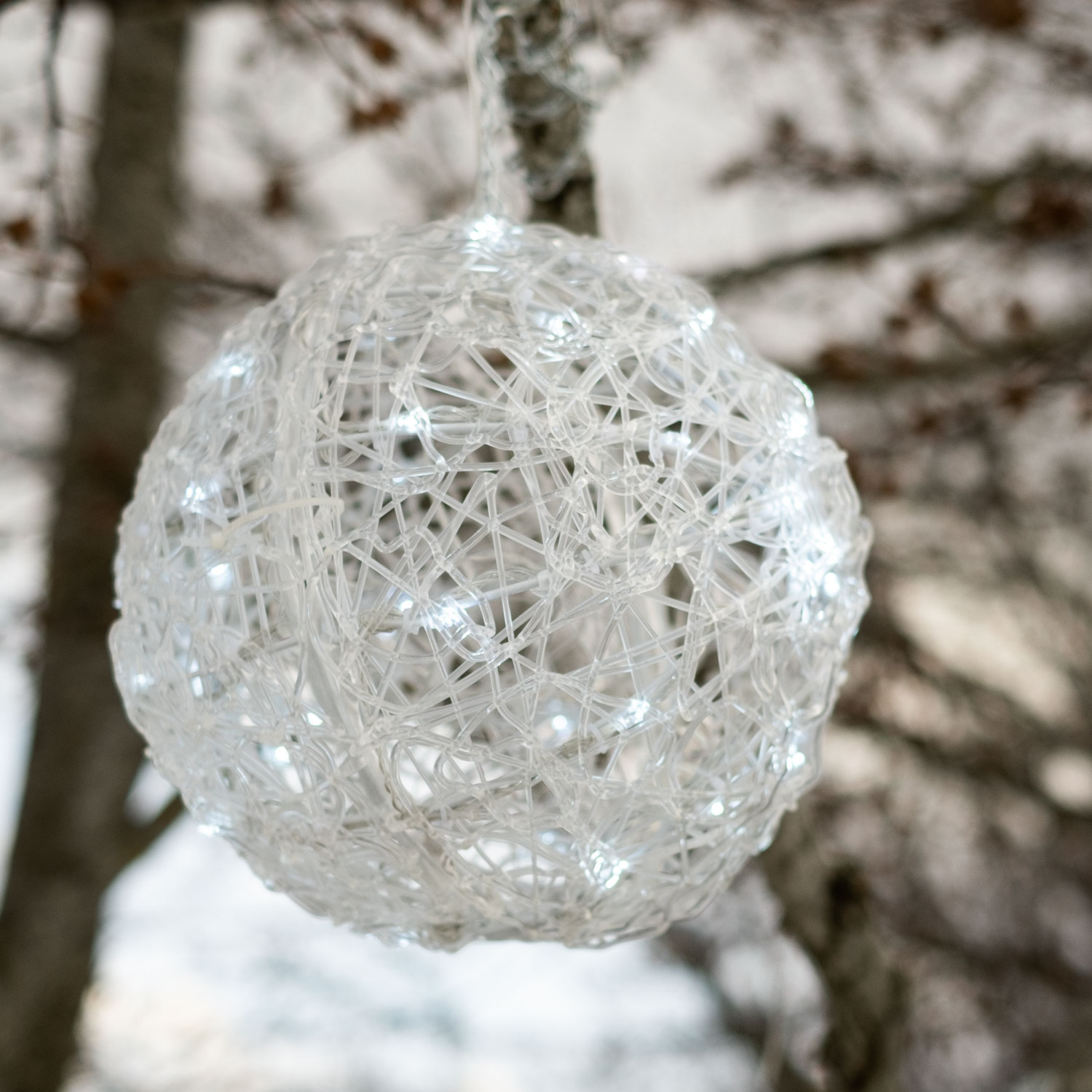 Sphère acrylique transparente, Ø 26 cm, LED blanc froid 8 Sphère acrylique transparente, Ø 26 cm, LED blanc froid 8