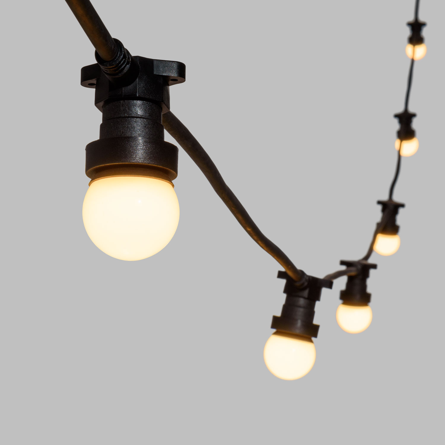 5m Festoon Lights, 16 LED White Plastic Bulbs Ø 45mm 3 5m Festoon Lights, 16 LED White Plastic Bulbs Ø 45mm 3