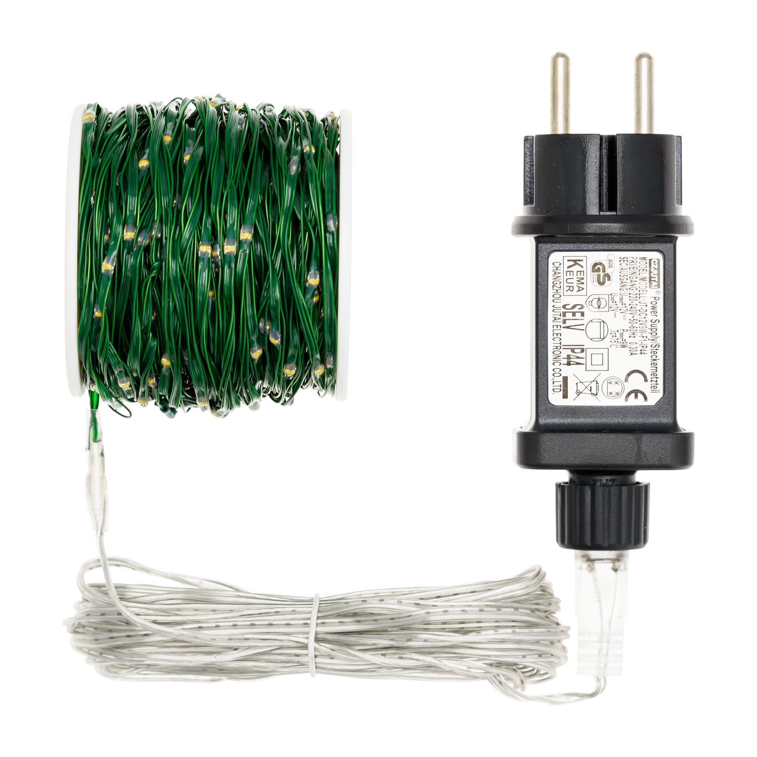 Catena MicroLED PRO di 25 m, 500 microled bianco caldo, cavo verde 9 Catena MicroLED PRO di 25 m, 500 microled bianco caldo, cavo verde 9