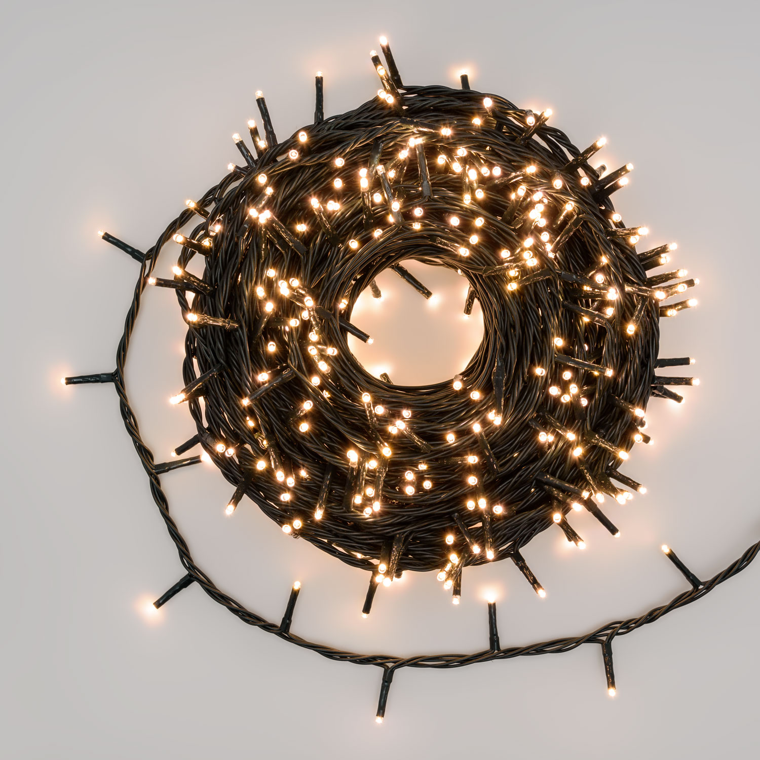Guirlande 25 m, 500 miniled blanc chaud soft, câble vert Guirlande 25 m, 500 miniled blanc chaud soft, câble vert