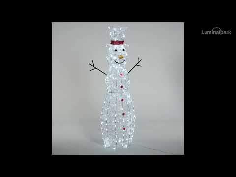 h 150 cm, White Leds Snowman in Acrylic 2 h 150 cm, White Leds Snowman in Acrylic 2