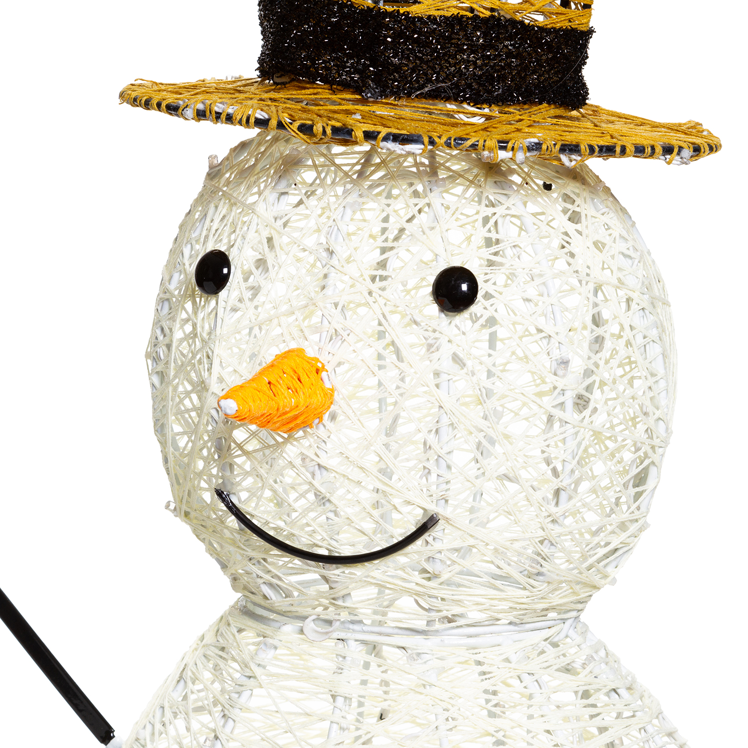 Pupazzo di Neve 3D Light Cream & Brown, h 70 cm, 160 Dual LED bianco extra caldo e bianco freddo 3